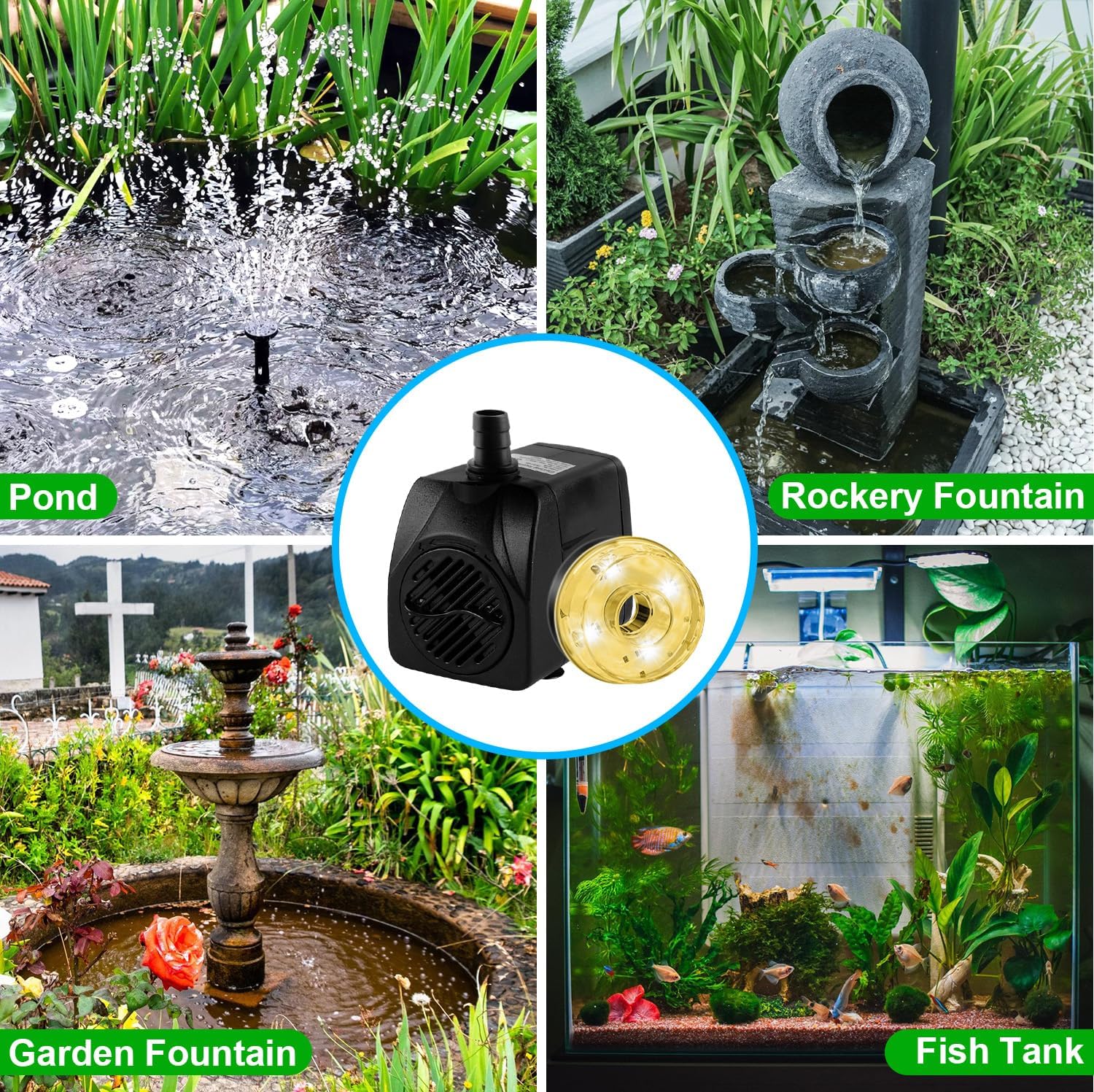 Thumbnail 6 de NATPOW Submersible Water Pump 800L/H
