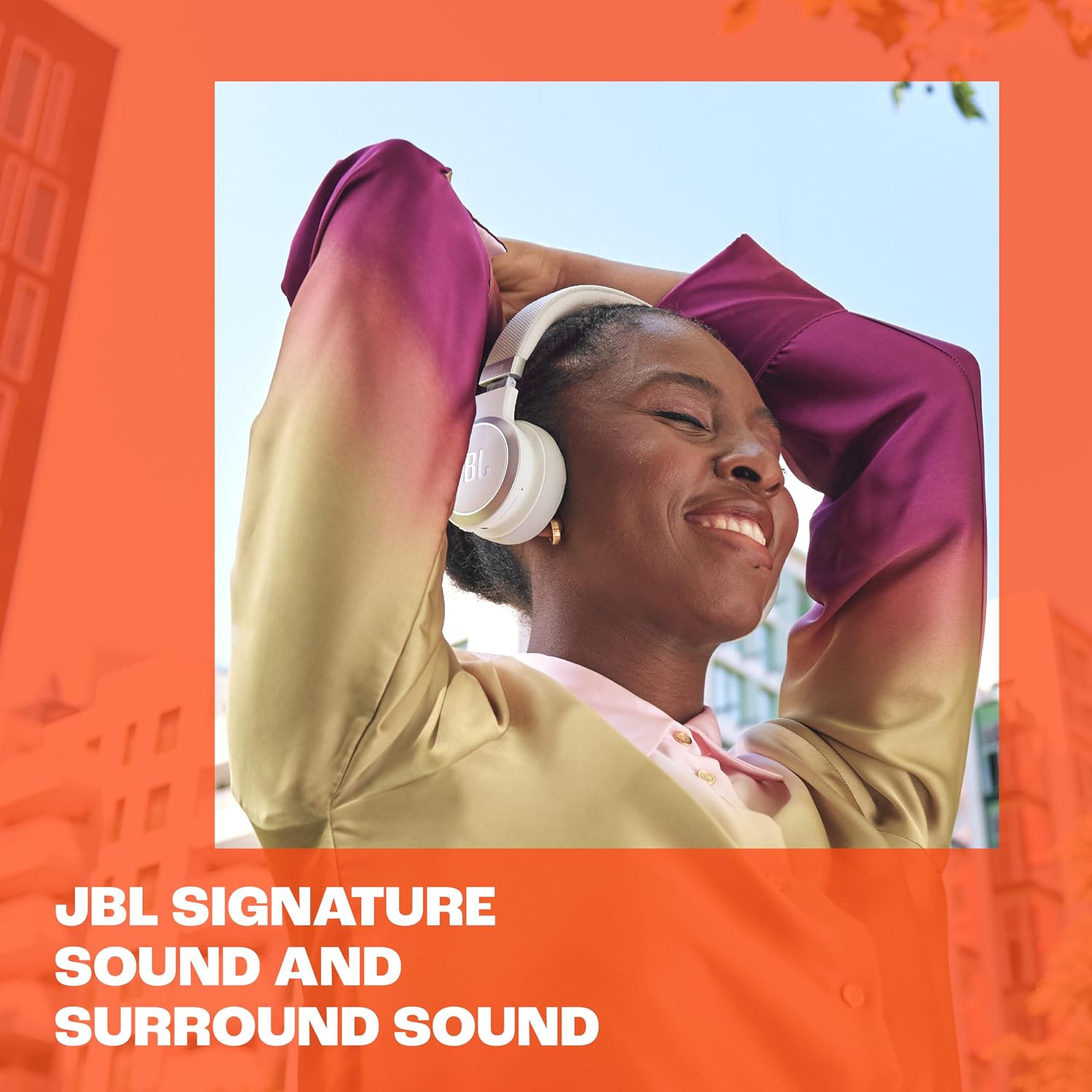 Detalle 1 de JBL Live 670NC Wireless On-Ear Headphones with Adaptive ANC and Smart Ambient