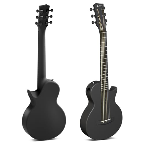 Detalle 2 de Enya Nova Go Mini: Chitarra Acustica da Viaggio in Fibra di Carbonio 32
