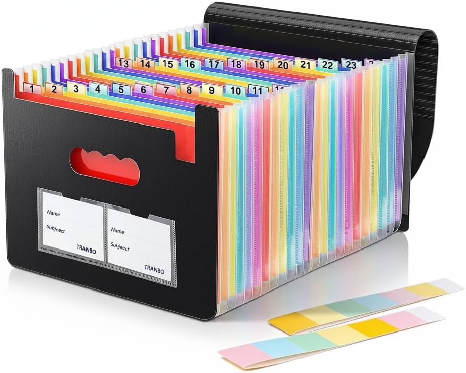 Thumbnail 6 de TRANBO 13-Pocket Expanding File Folder with Zipper, A4 Document Wallet Organiser