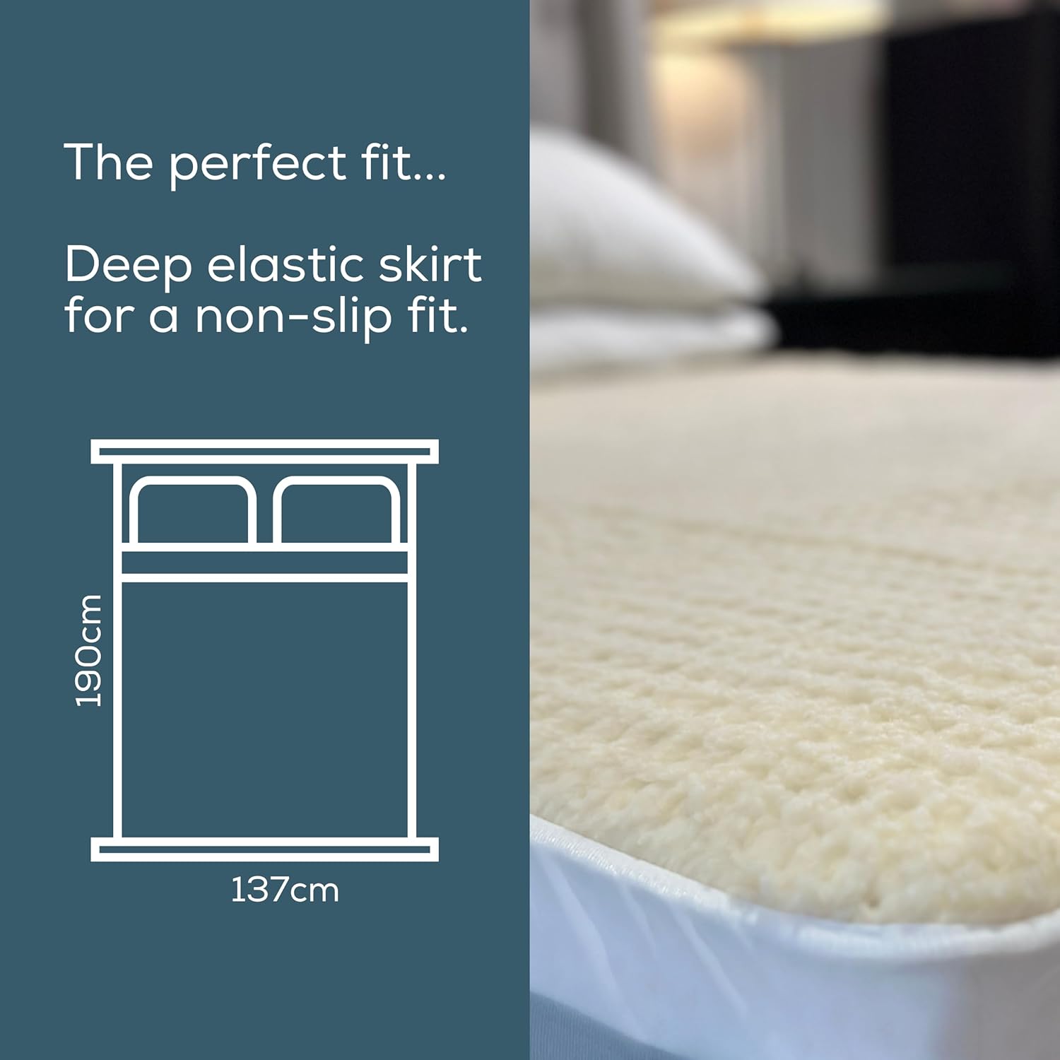Detalle de Monogram Komfort Heated Mattress Cove with Dual Control (Double 190 x 137 cm)