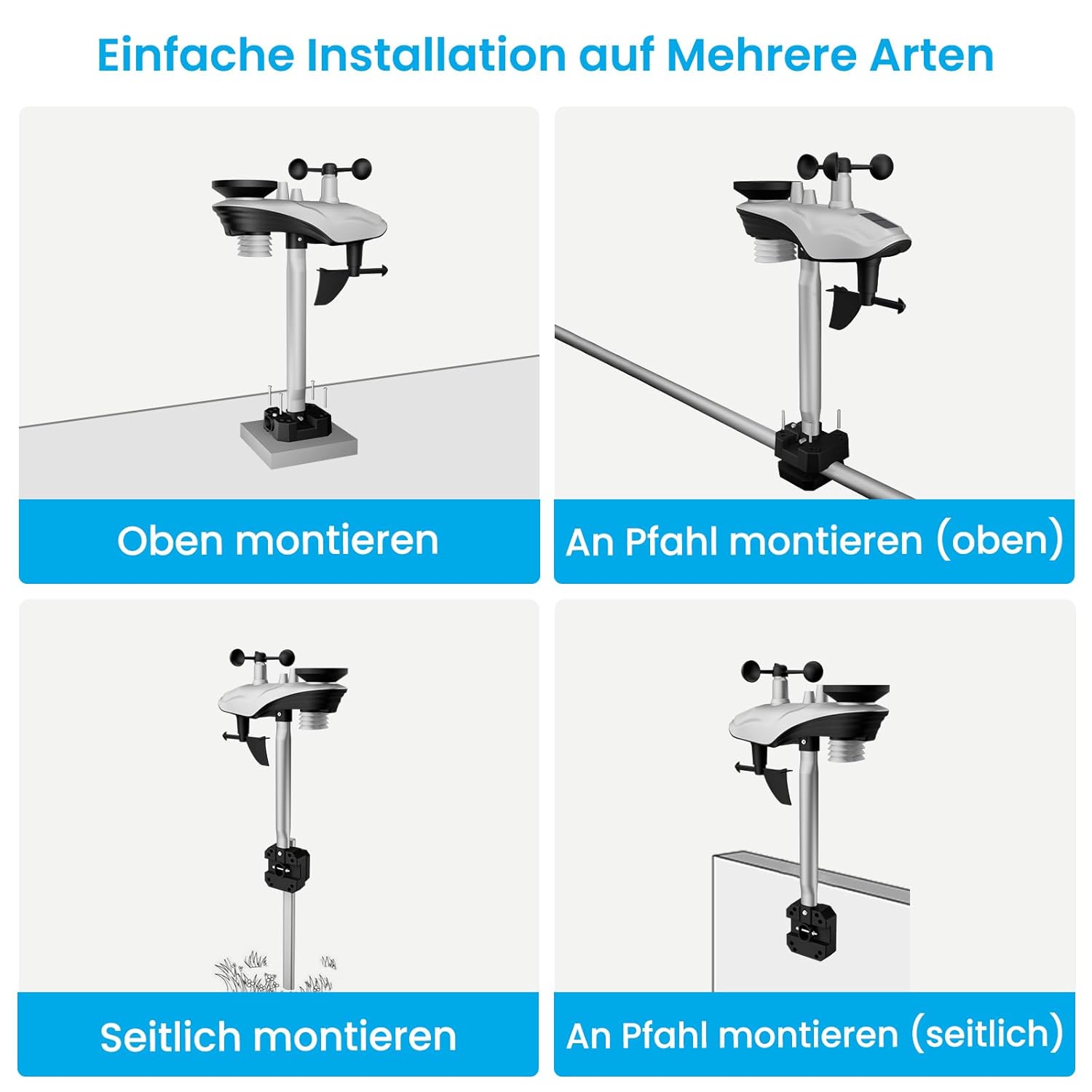 Thumbnail 6 de Sainlogic SA6 Plus 12-in-1 Wetterstation WLAN – Genauigkeit, Fernzugriff und Langzeit-Datenspeicherung