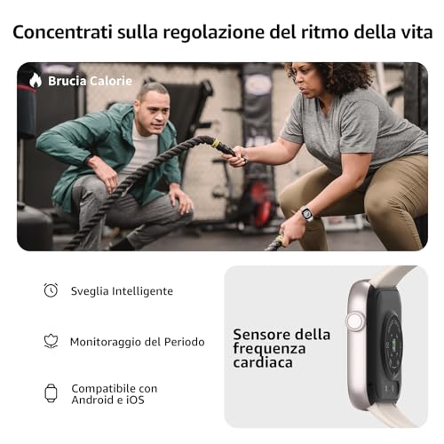Detalle de AcclaFit Smartwatch Uomo Donna 1.85": 140 modalità, chiamate, SpO2, sonno e IP68