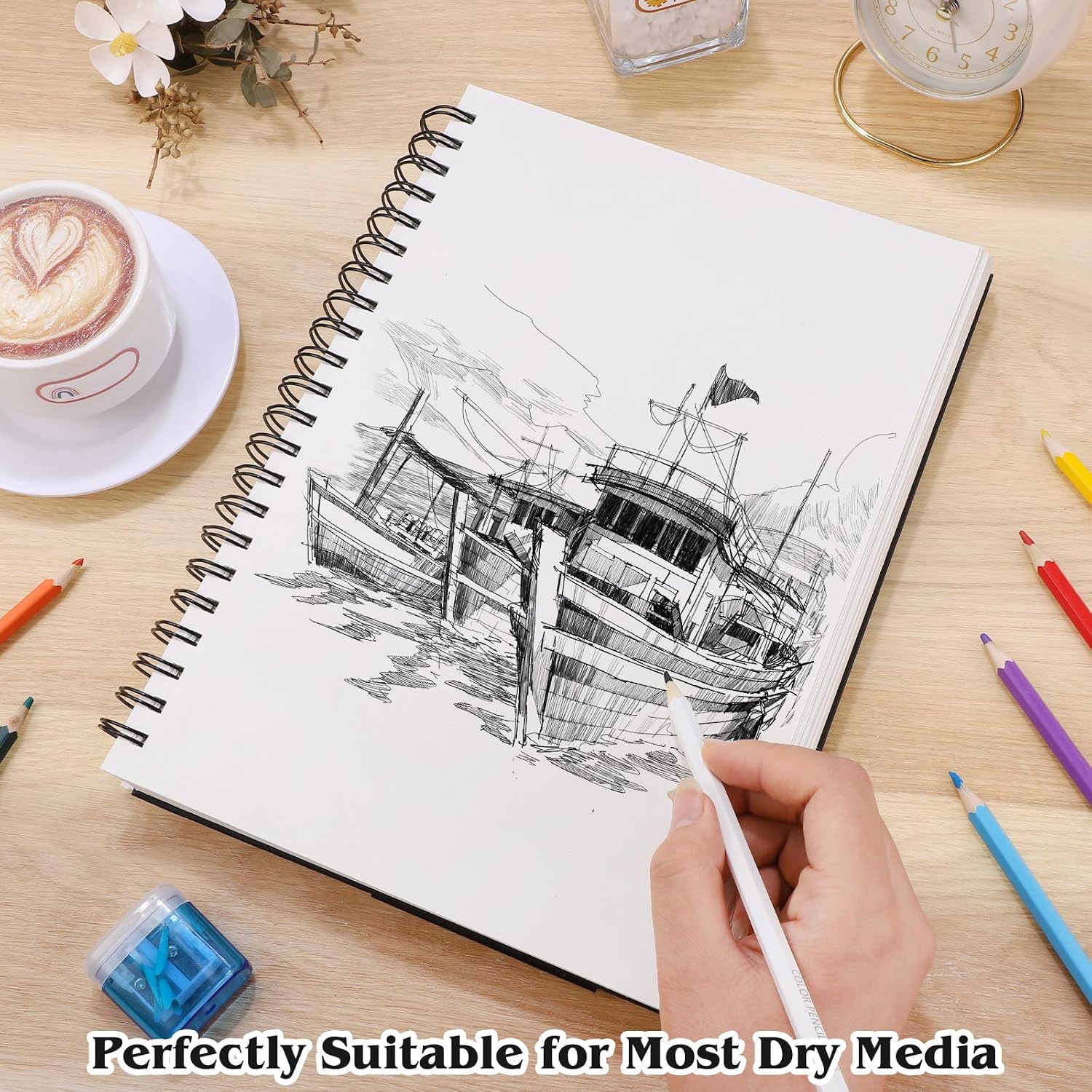 Thumbnail 5 de A4 Sketchbook 160gsm, 60 Sheets drawing pad
