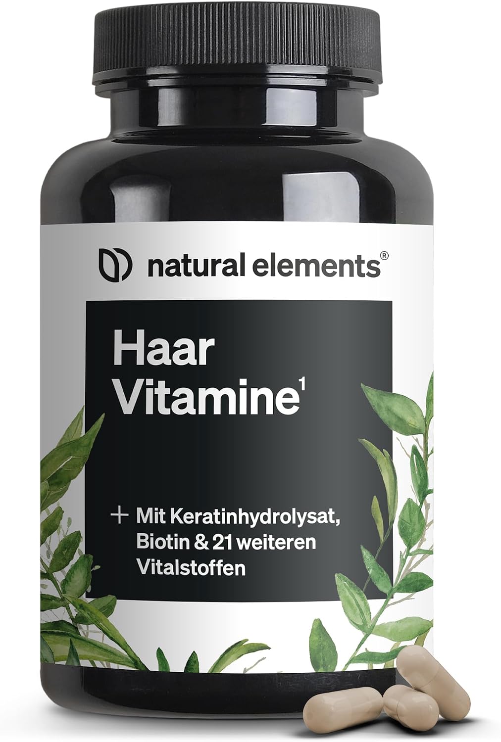 Detalle de natural elements Haar Vitamine 180 Kapseln – Haarpflegekapseln 💊