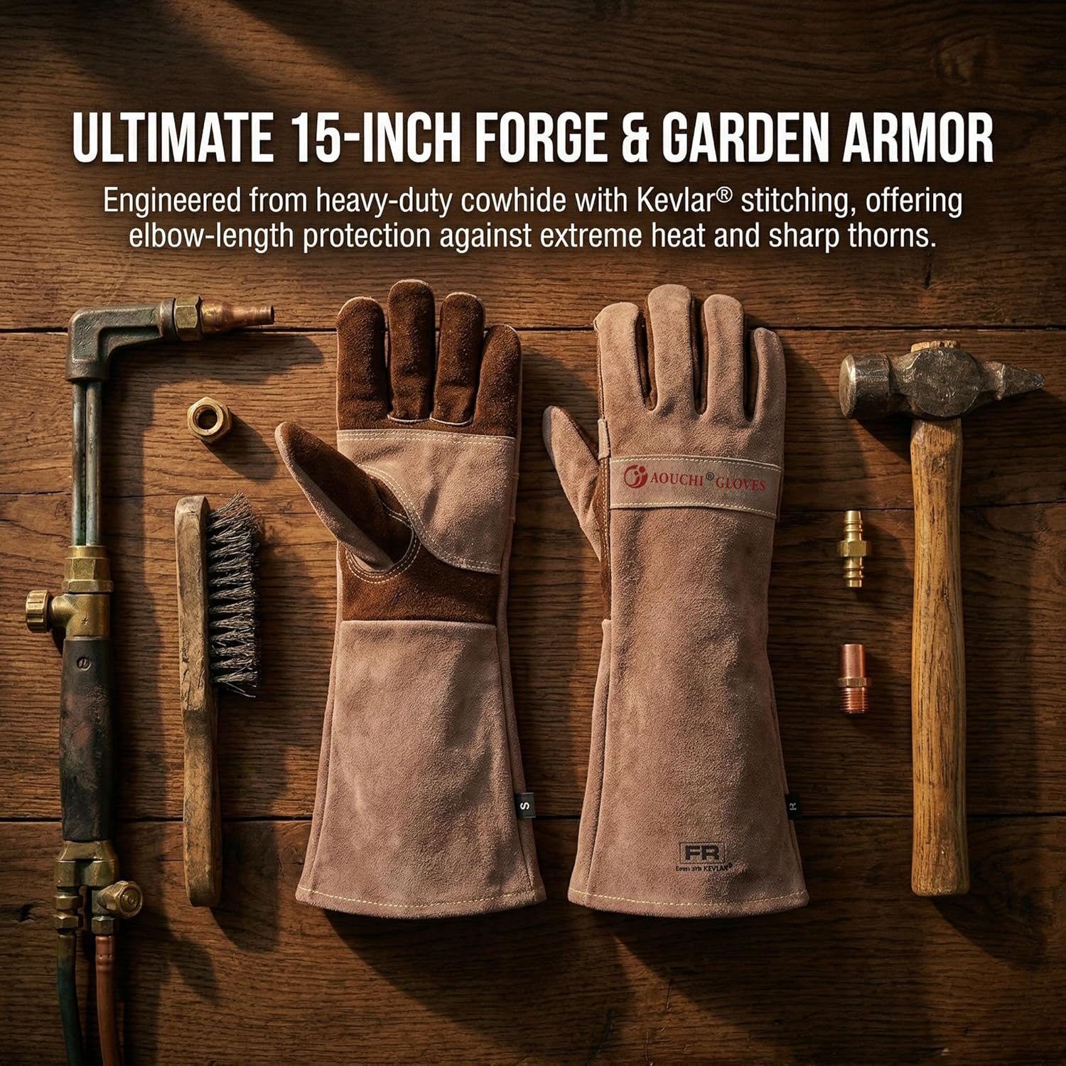 Thumbnail 6 de AOUCHI Leather Welding Gloves 250°C