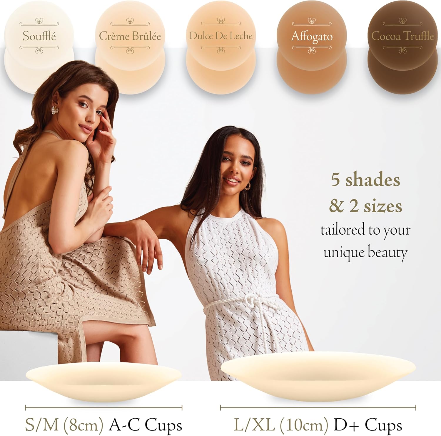 Detalle 2 de Niparons Premium Nipple Covers - Invisible Adhesive Reusable Silicone Nipple Covers