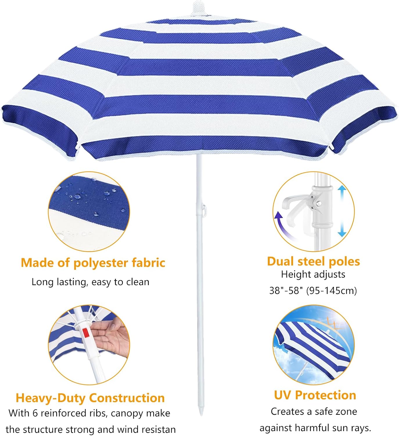 Thumbnail 2 de Exokugo Kids' Beach Umbrella