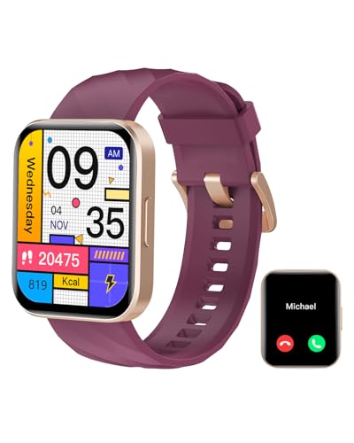 Detalle de RUIMEN Orologio Smartwatch Donna: Chiamate Bluetooth, Contapassi e SpO2 con Display AMOLED 1.83