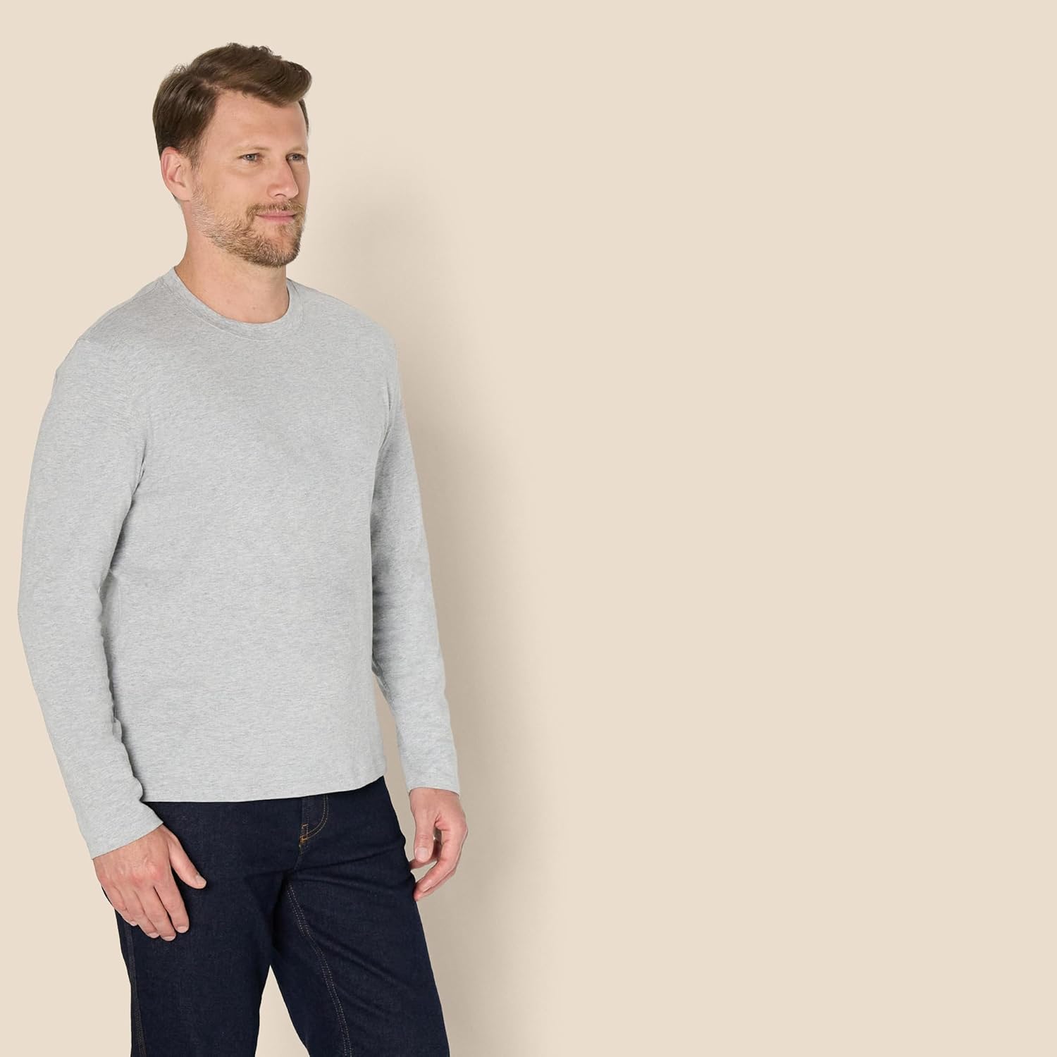 Thumbnail 1 de Amazon Essentials Herren Langarmshirt mit lockerer Passform – 100 % Baumwoll-Jersey