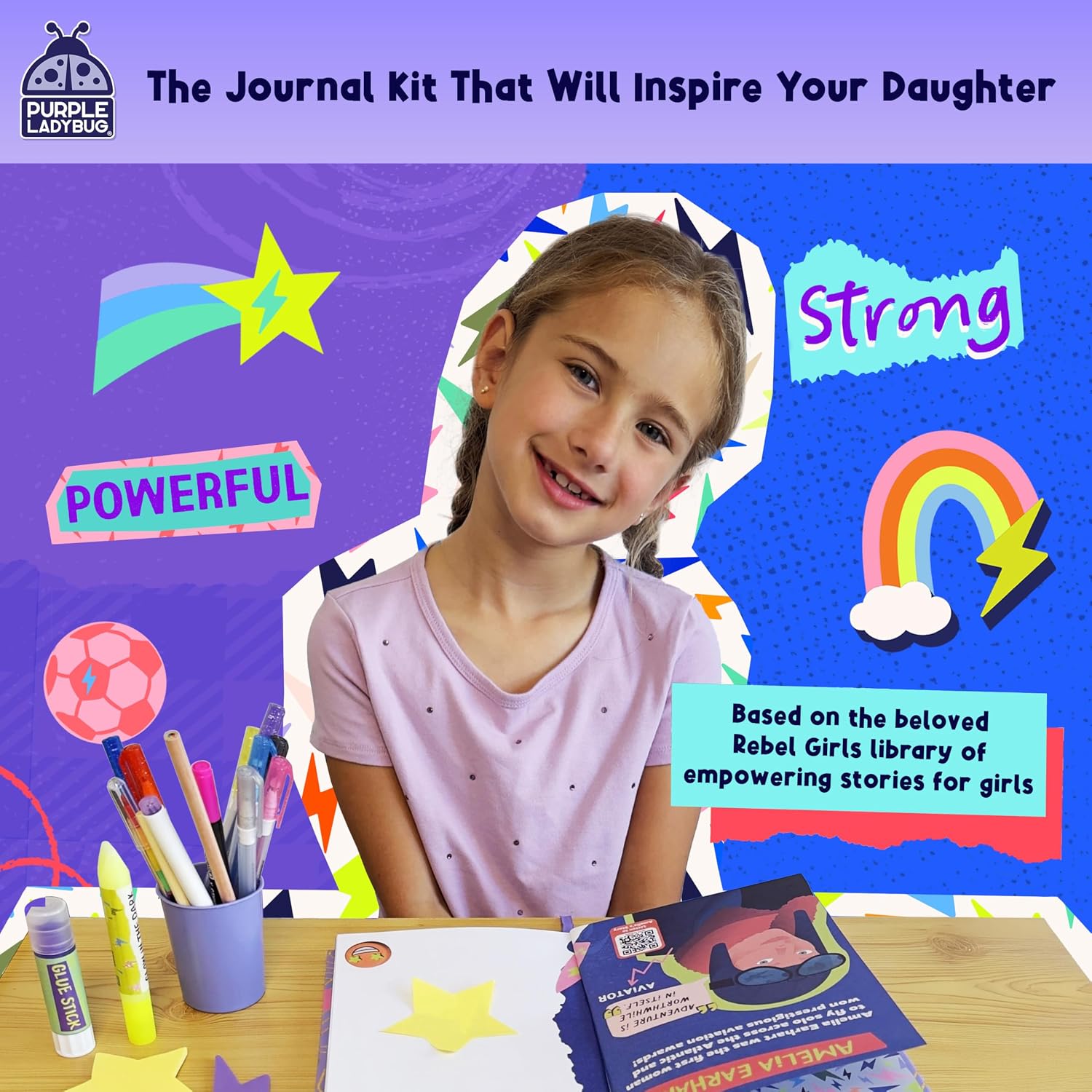 Detalle de Rebel Girls DIY Journal Kit journaling kit for ages 8-12
