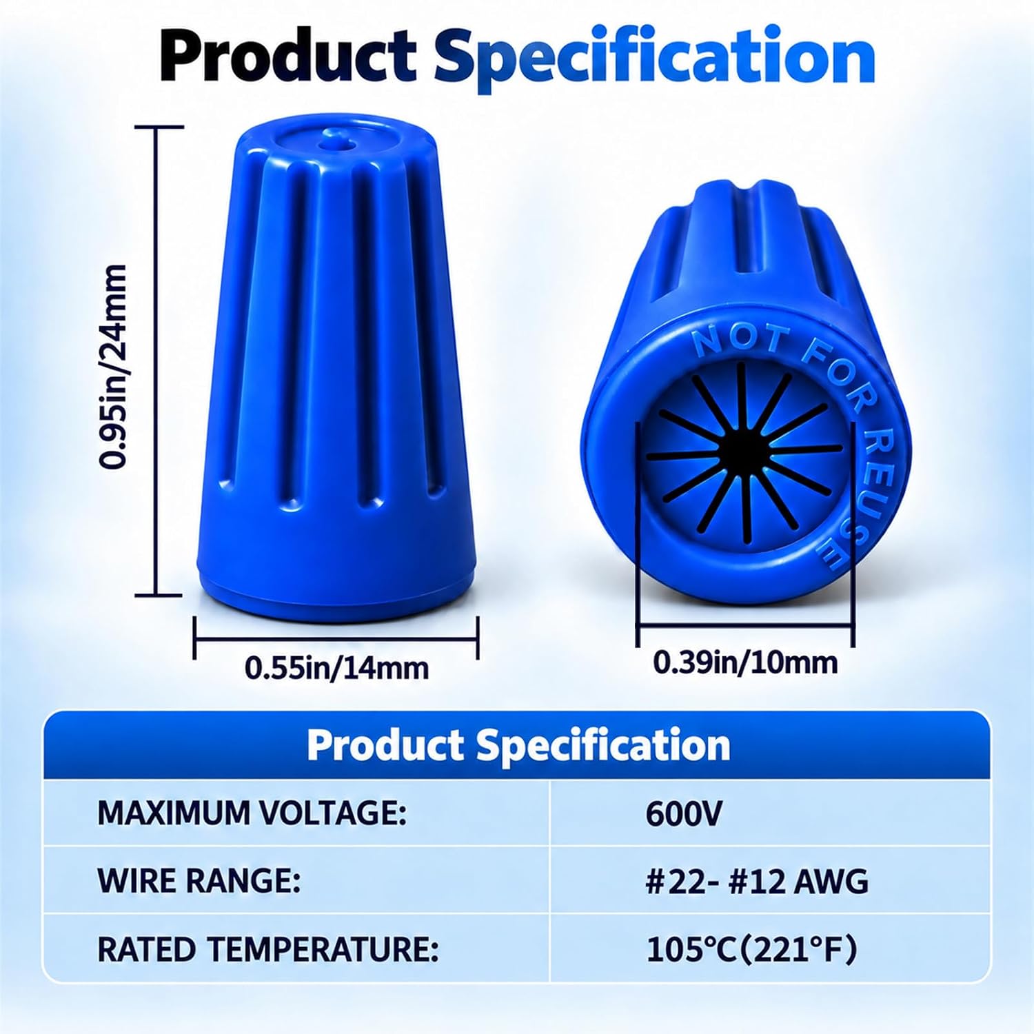 Detalle 2 de Vadaxx VD-EC-3U Waterproof Wire Connectors, 30-Pack, IP65, 12–22 AWG