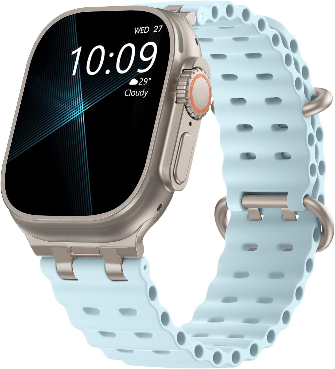 Thumbnail 6 de TiMOVO Cinturino Ocean per Apple Watch Ultra 49 mm — cinturino sportivo traspirante con connettore in metallo migliorato