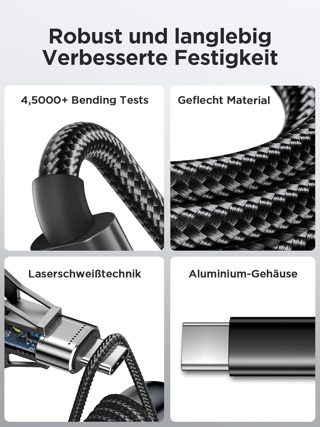 Thumbnail 5 de USB C Kabel 2m 3.1A Schnellladekabel