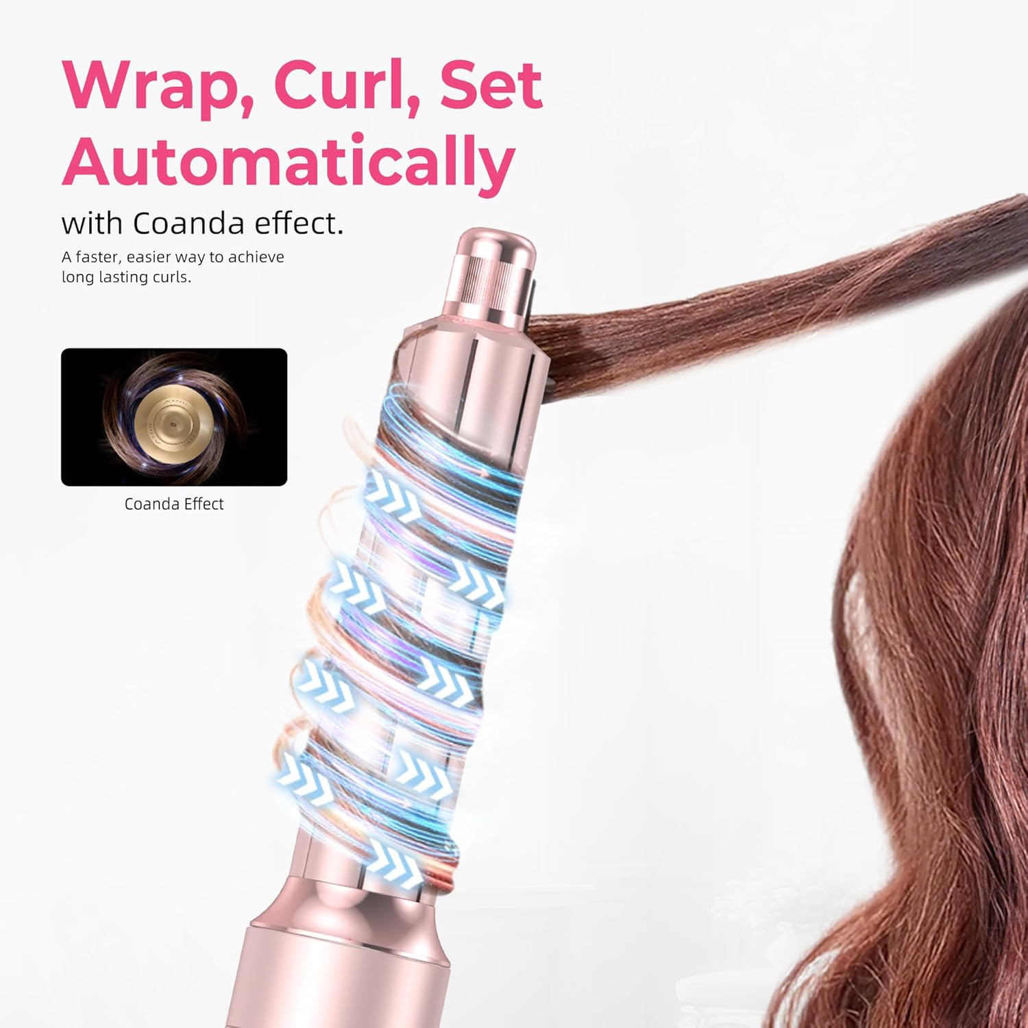 Thumbnail 6 de MogaWave pro Air styler 6-in-1 Hairstyler-Set mit Airbrush-Technik, Warmluftbürste und Auto-Wrap-Lockenstab