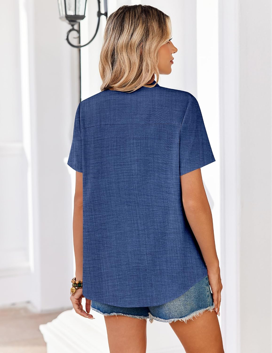Thumbnail 5 de Zeagoo Women Short Sleeve Button Down Blouse – Casual Work Top for Summer