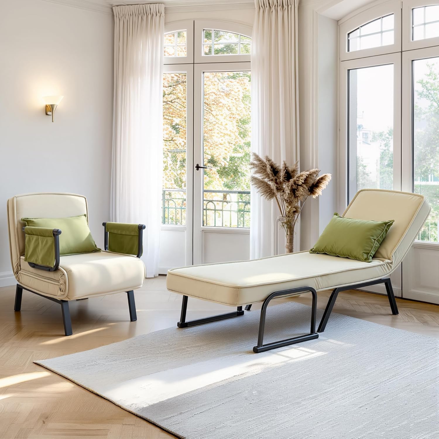 Detalle de FLEXISPOT Fauteuil relaxant convertible 3 en 1 avec dossier réglable 6 positions (lit, chaise longue)