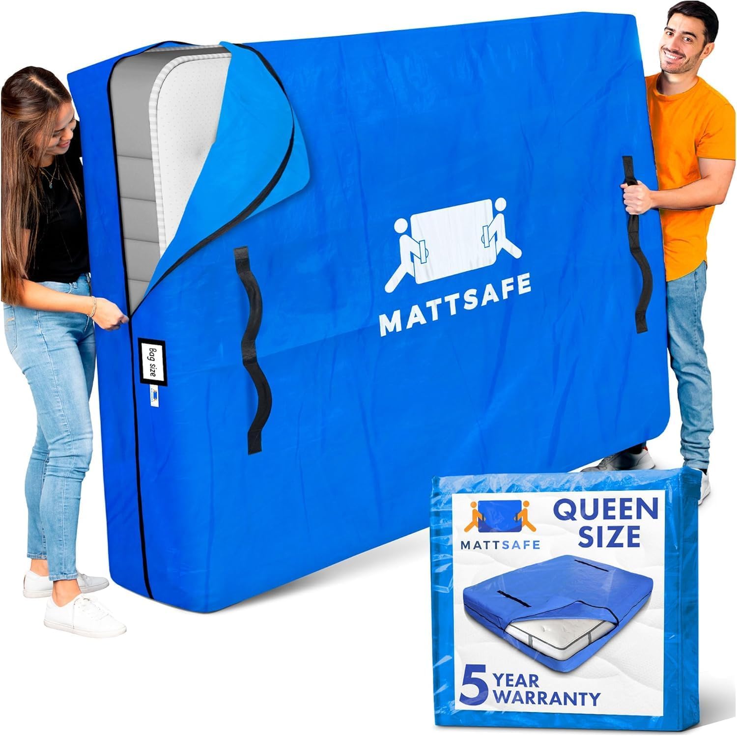 Detalle de Nordic Elk Mattress Bags Queen 8-Handle Moving Cover