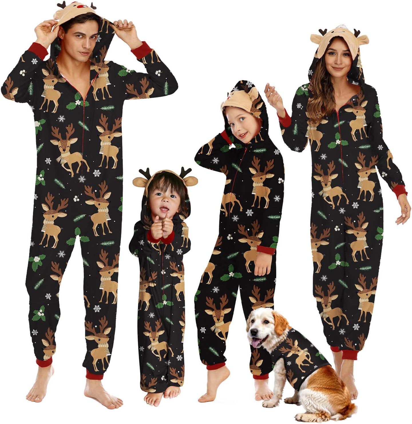 Detalle de Neufigr Family Christmas Pajamas, Lightweight Zip-Front Onesie