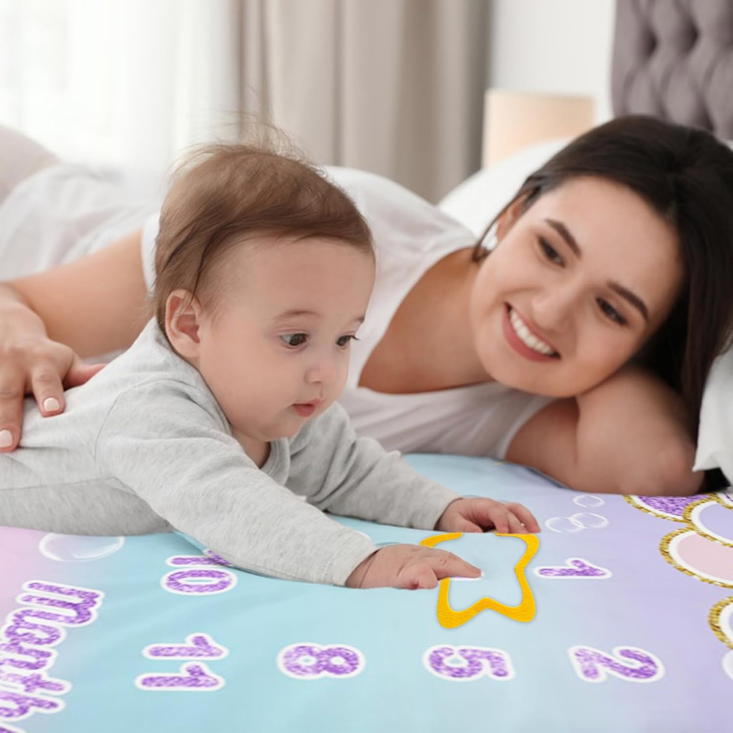 Detalle 2 de CSFOTO Baby Milestone Blanket 60 x 40 Inches