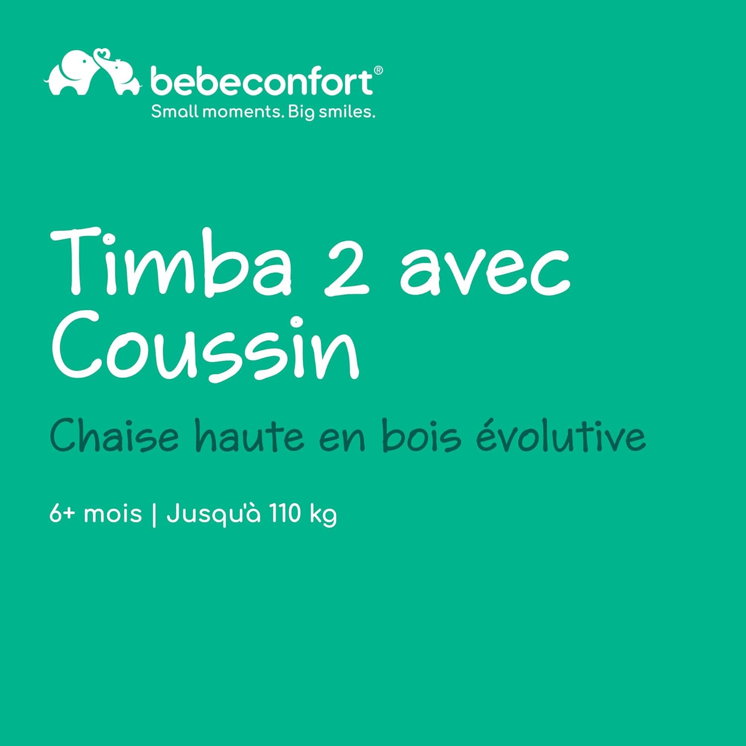 Detalle de Bebeconfort Timba 2 avec Coussin — Chaise Haute Évolutive en Bois (6 mois et +)