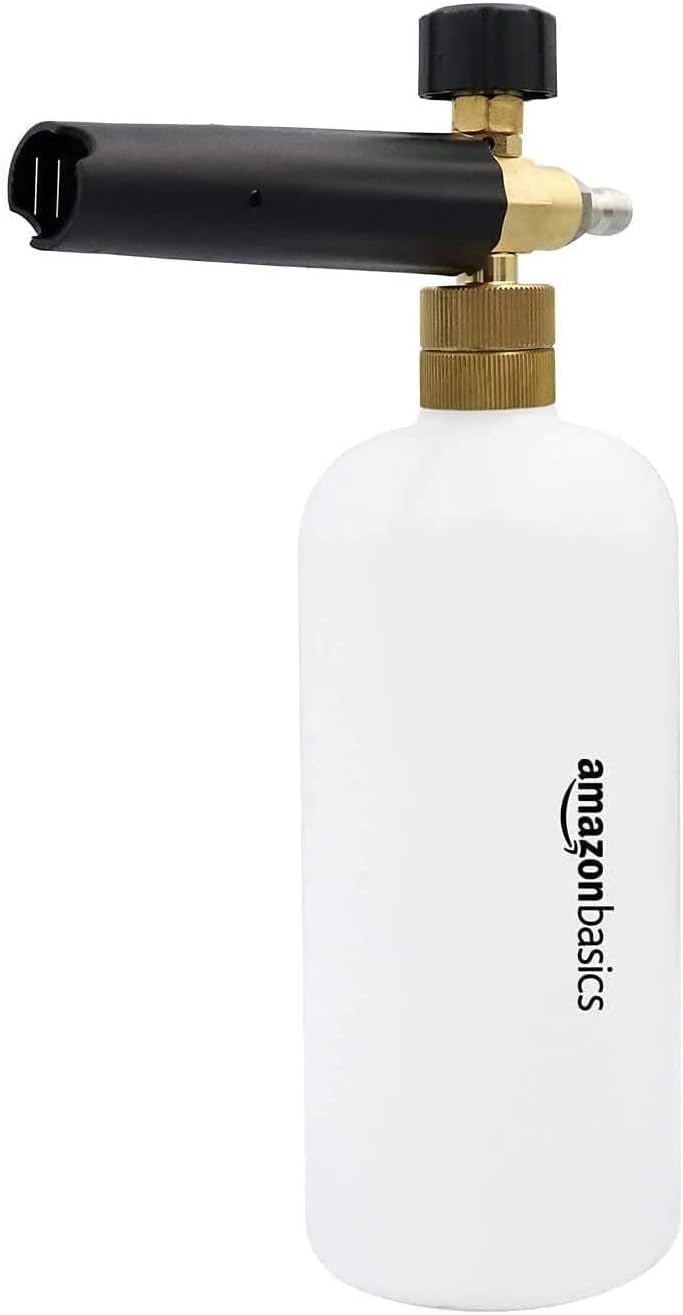 Amazon Basics Foam Cannon with 1/4-Inch Quick Connector for Pressure Washer – 33-Ounce