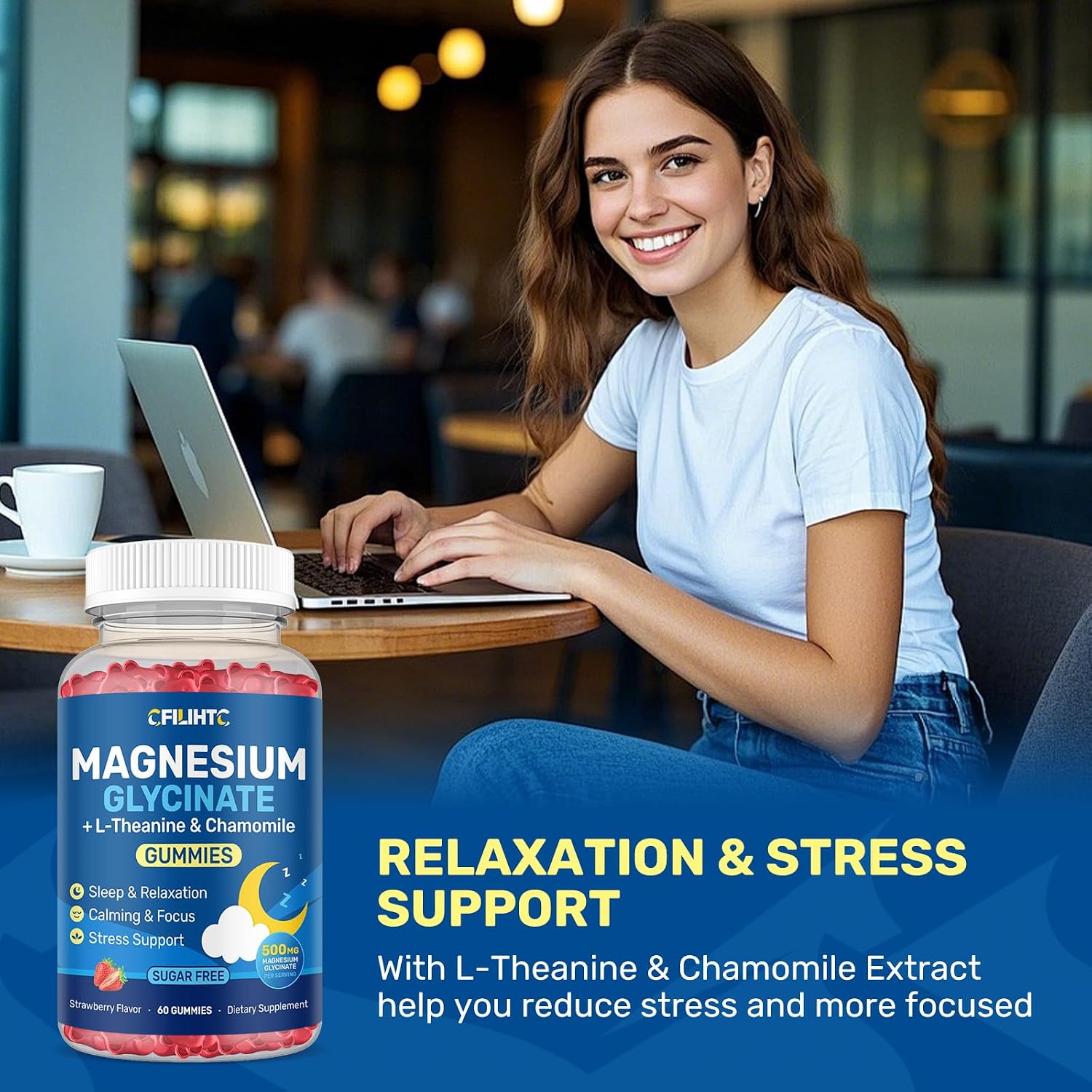 Detalle 2 de Magnesium Glycinate Gummies 500 mg