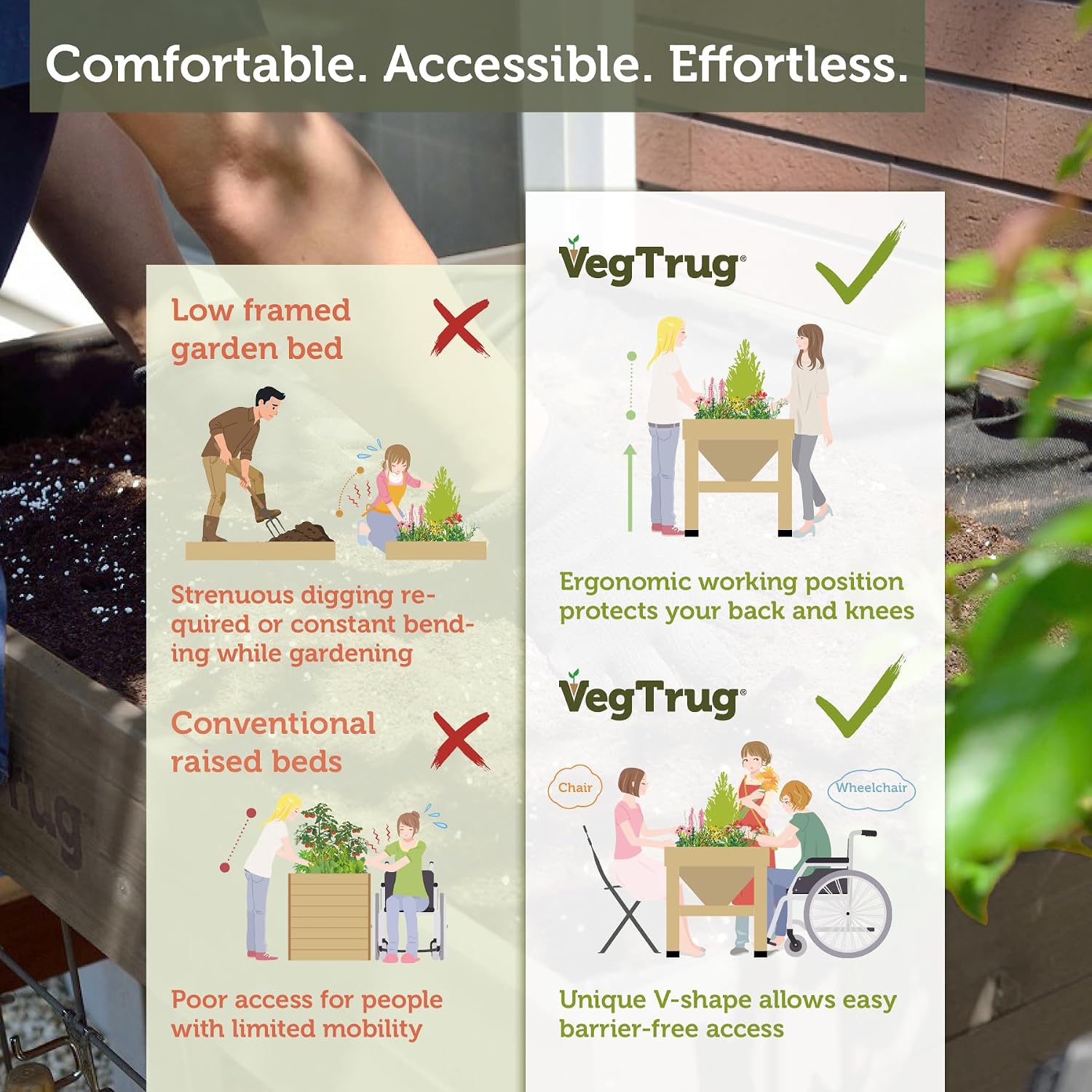 Detalle 2 de VegTrug Wash Raised Bed Planter 1m
