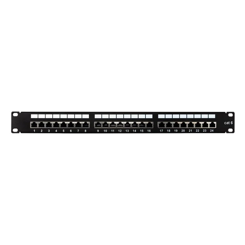 Detalle 1 de Aiten Data Patch Panel 24 Puertos Cat6 1U para rack 📡
