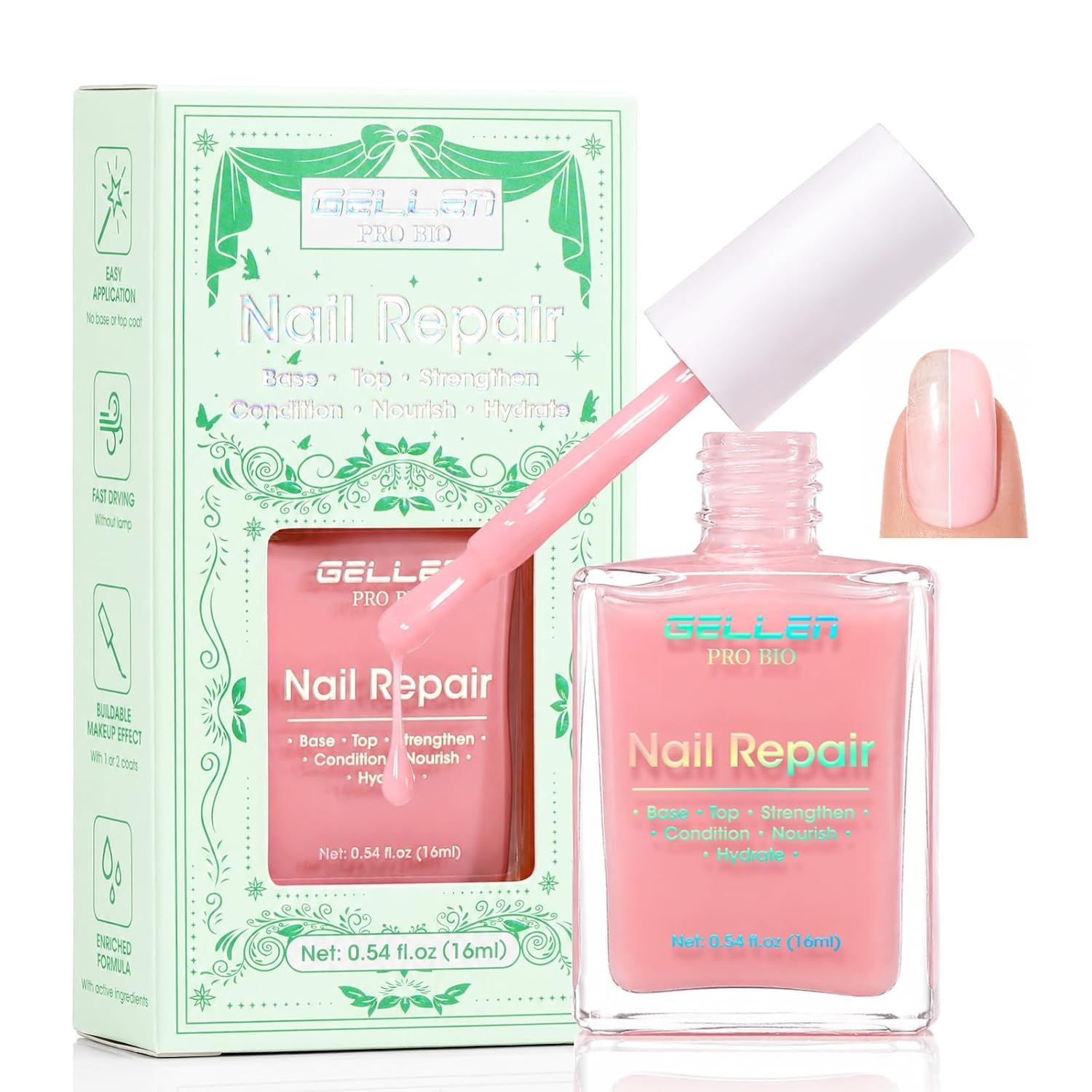 Detalle de GELLEN Nail Strengthener Polish, 0.54 fl oz