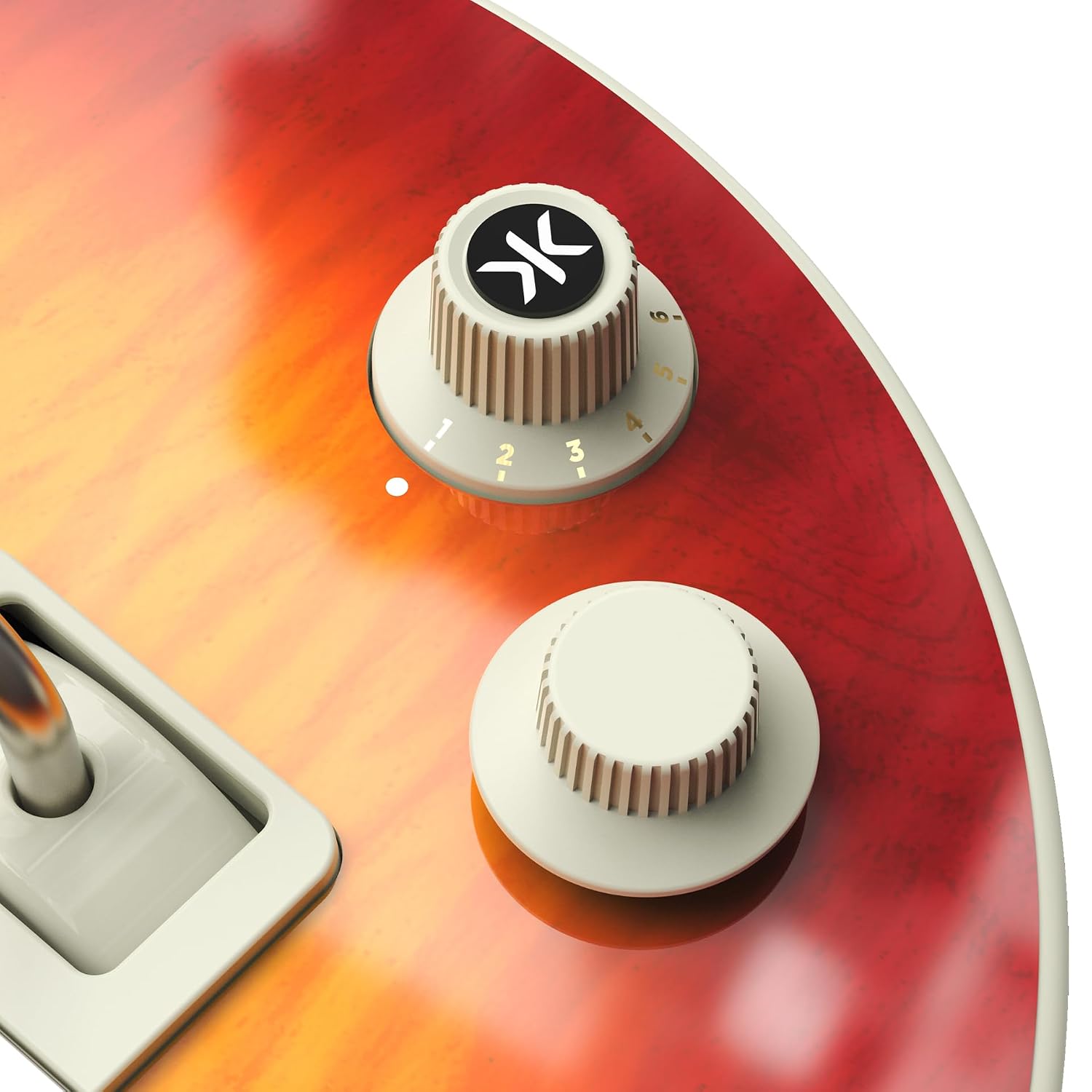 Detalle de CRKD Gibson Les Paul Cherry Sunburst Pro Edition Guitar Controller Collectors Bundle