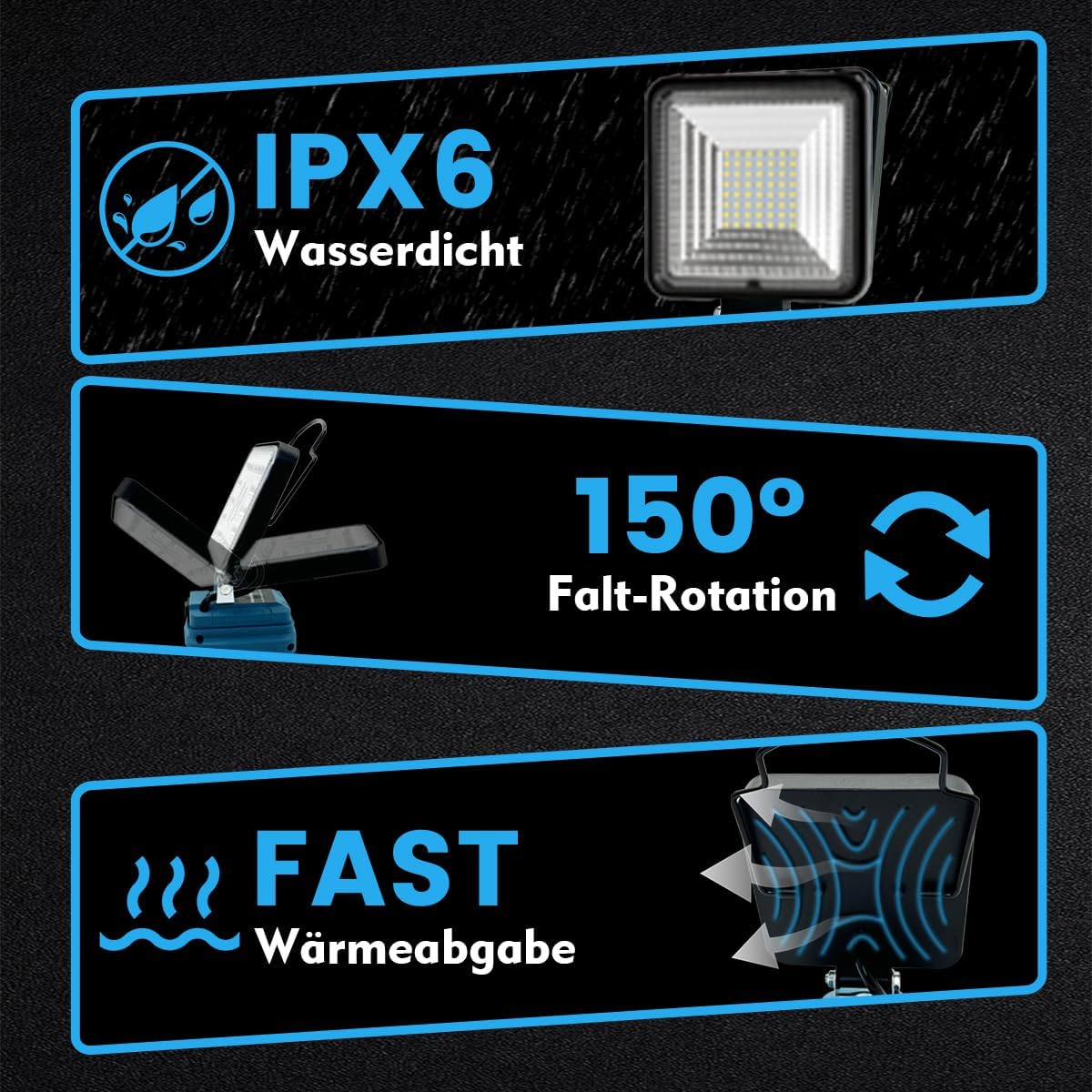Thumbnail 5 de Makita 18V Akku LED Arbeitsleuchte