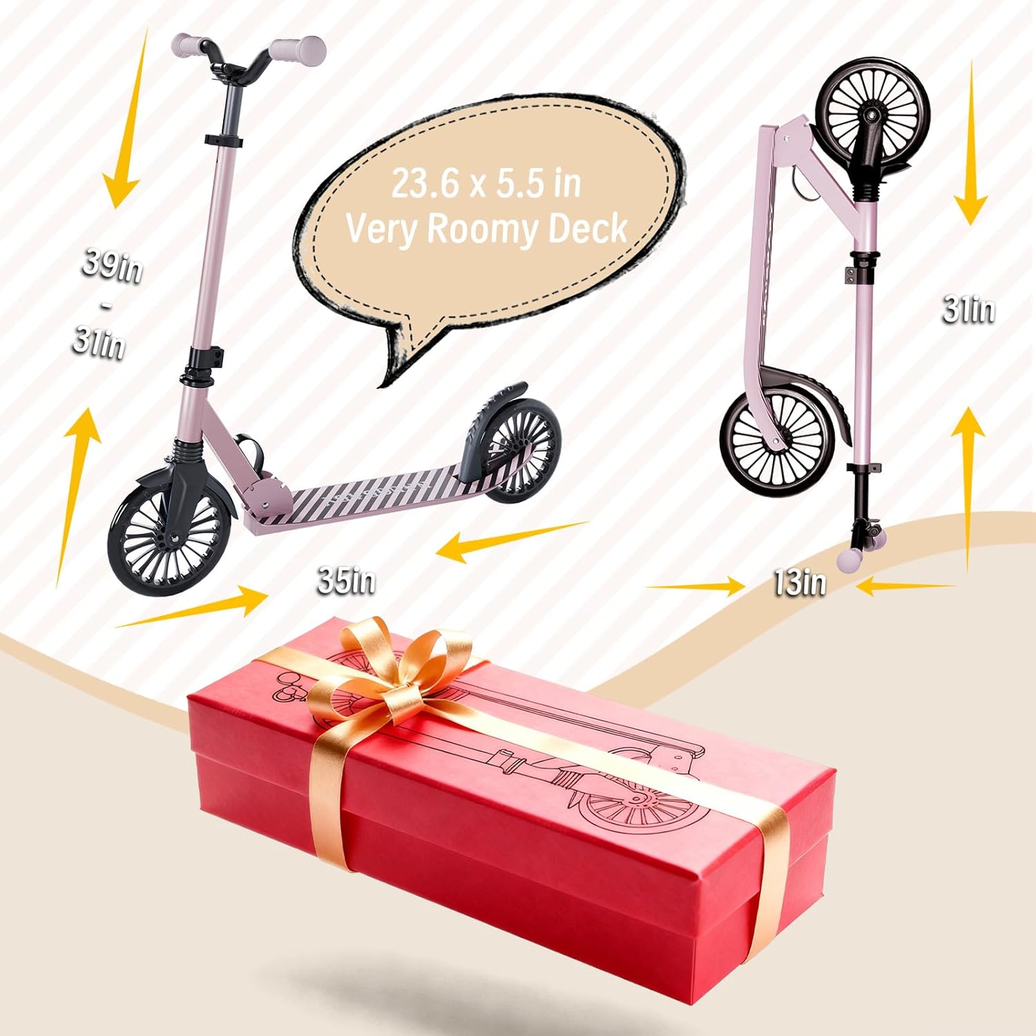 Thumbnail 5 de NAUGBABY Kids Kick Scooter 8-Inch Wheels