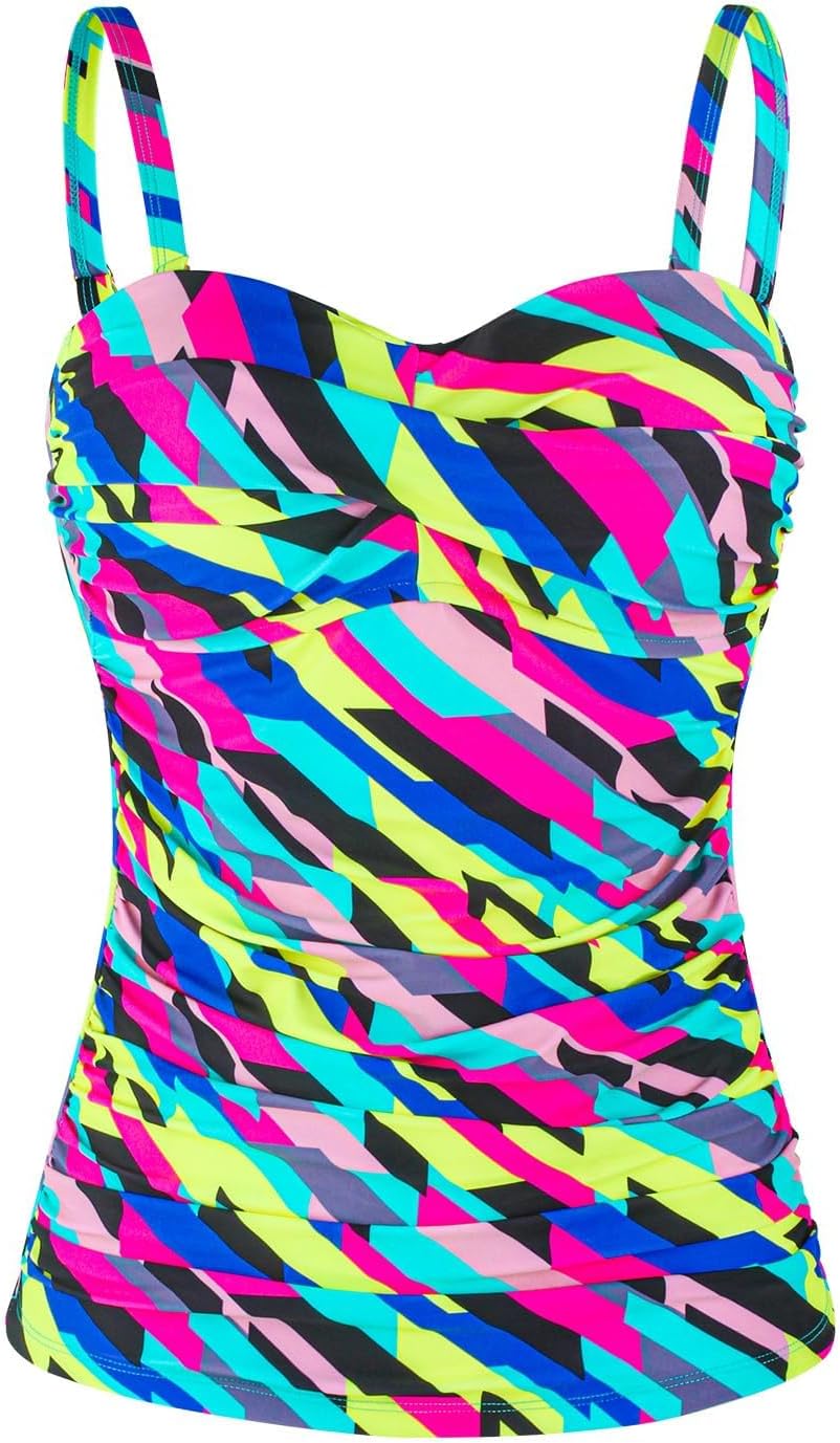 Thumbnail 6 de Ocean Blues Women’s Twist Bandeau Swimsuit Top with Ruched Tummy Control (tankini top only)