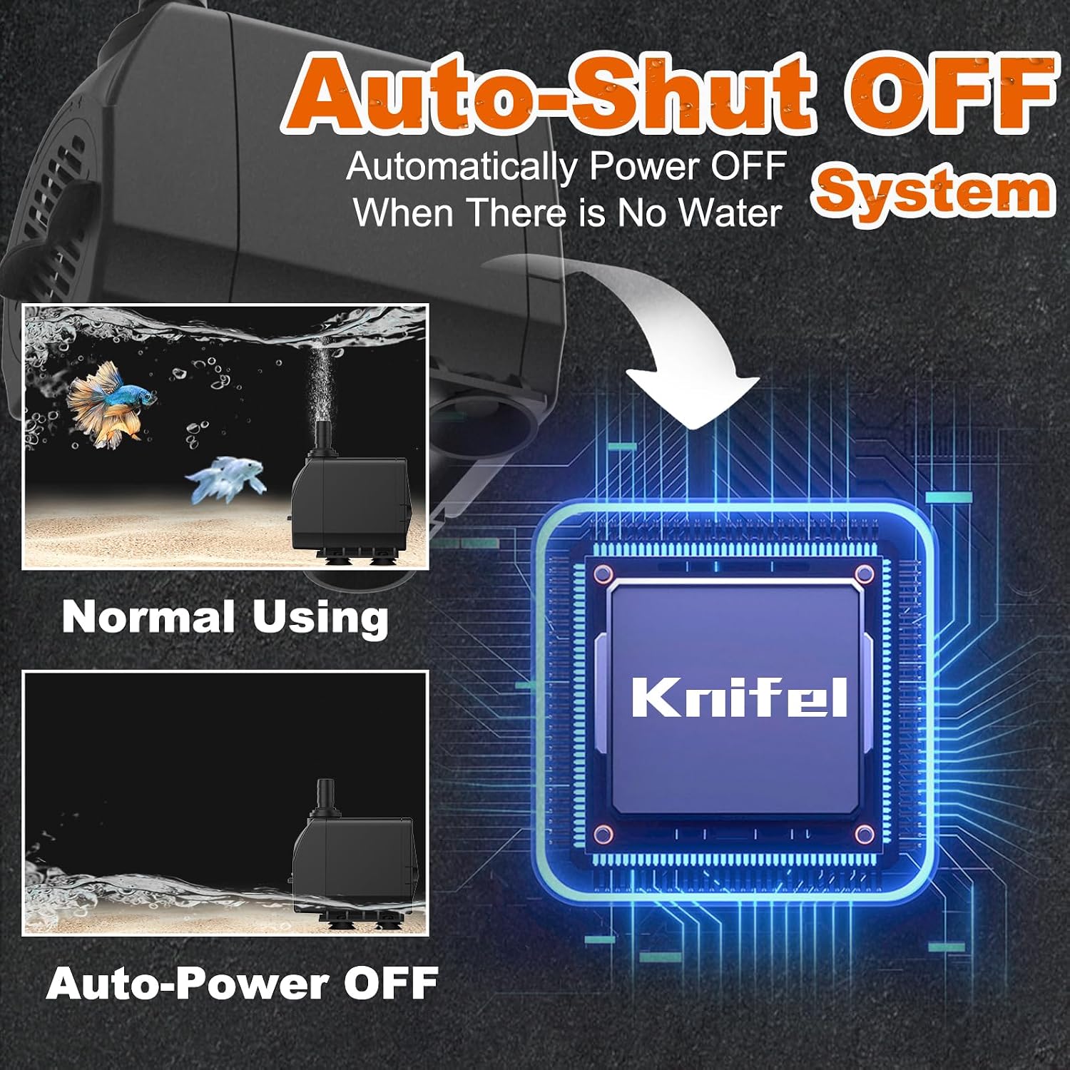 Detalle 2 de Bomba de Agua Sumergible 45W 2500L/H