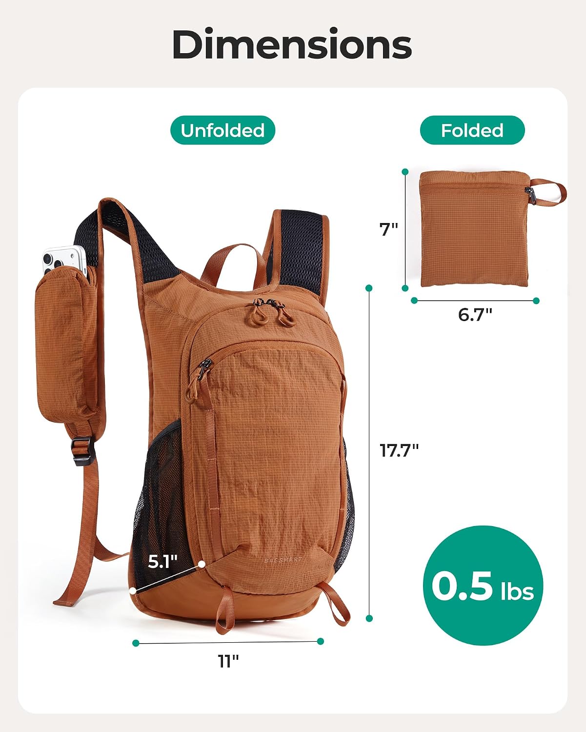 Detalle 2 de BAGSMART Hiking Backpack