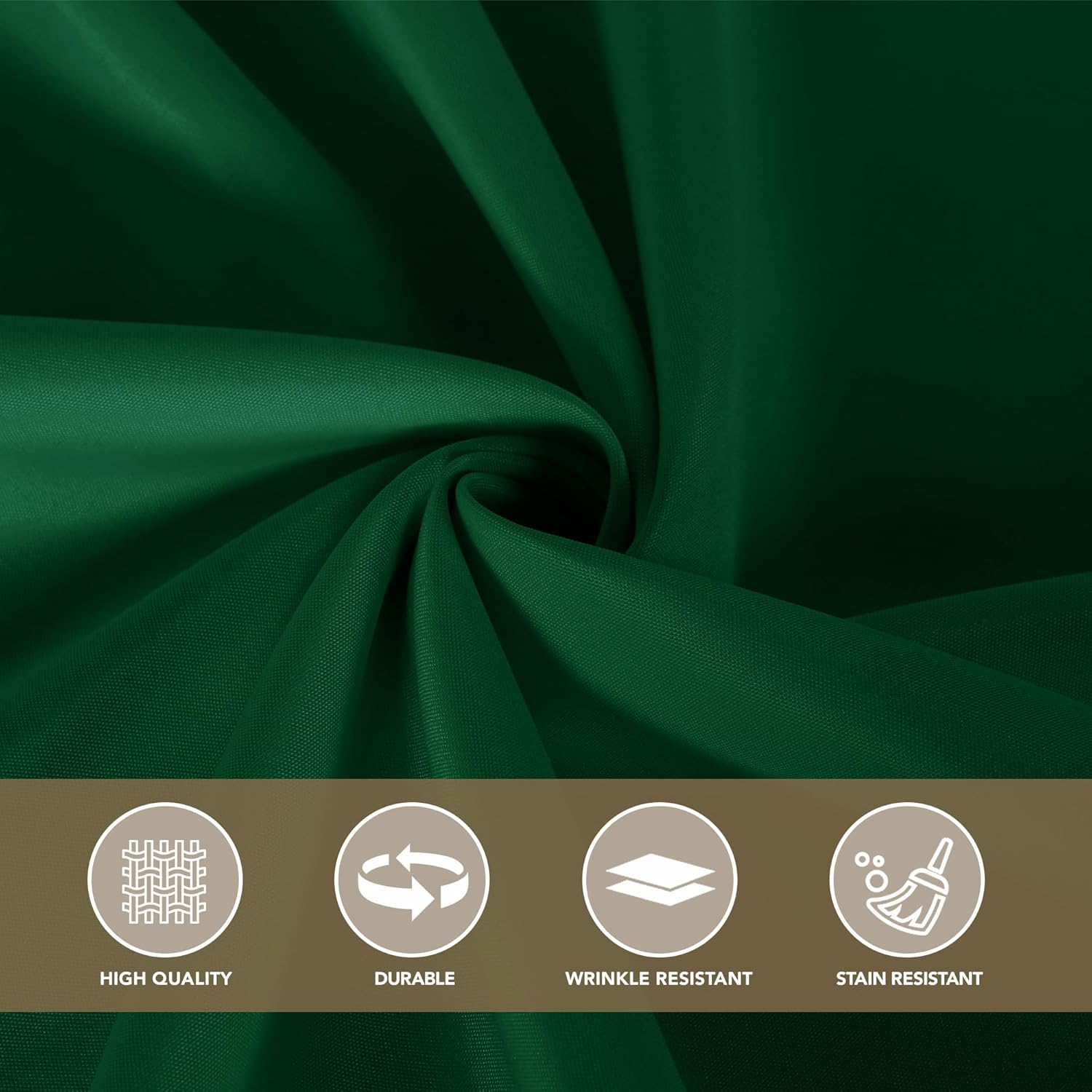 Thumbnail 6 de Sancua 6-Foot Rectangular Green Polyester Tablecloth, Pack of 6