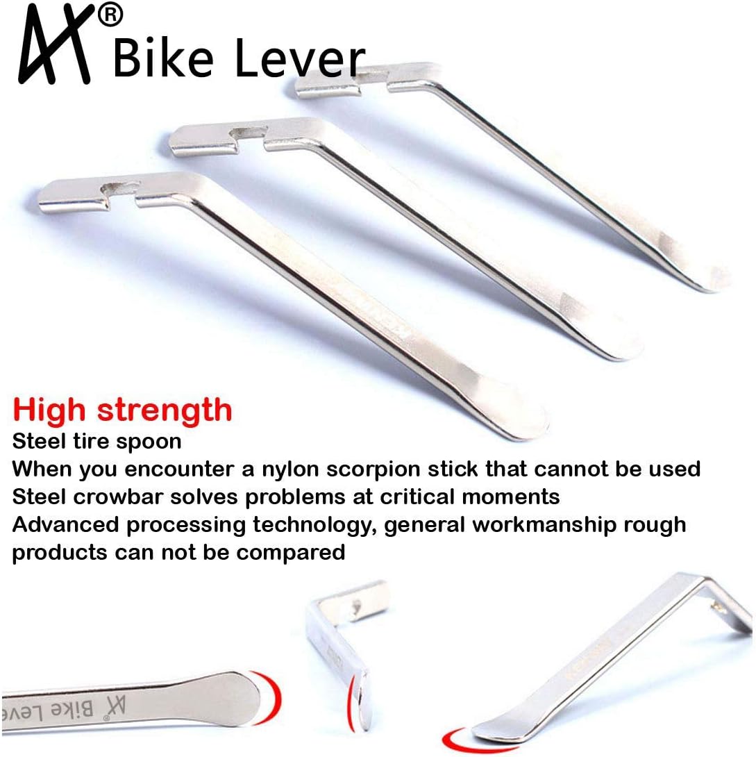 Detalle 1 de Tragoods Premium Bicycle Tire Levers, Stainless Steel, Set of 3