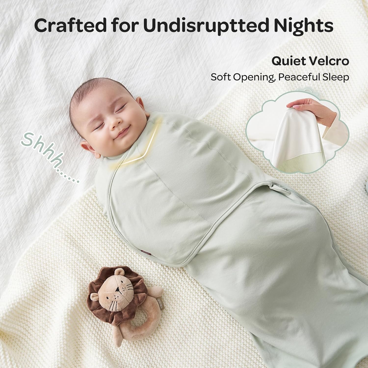 Thumbnail 4 de momcozy Swaddles 0-3 Months Quiet Fastener