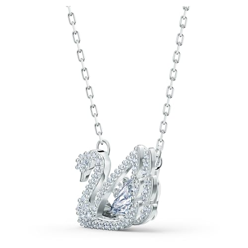 Detalle de Swarovski Dancing Swan, collana con cigno bianco e placcatura in rodio