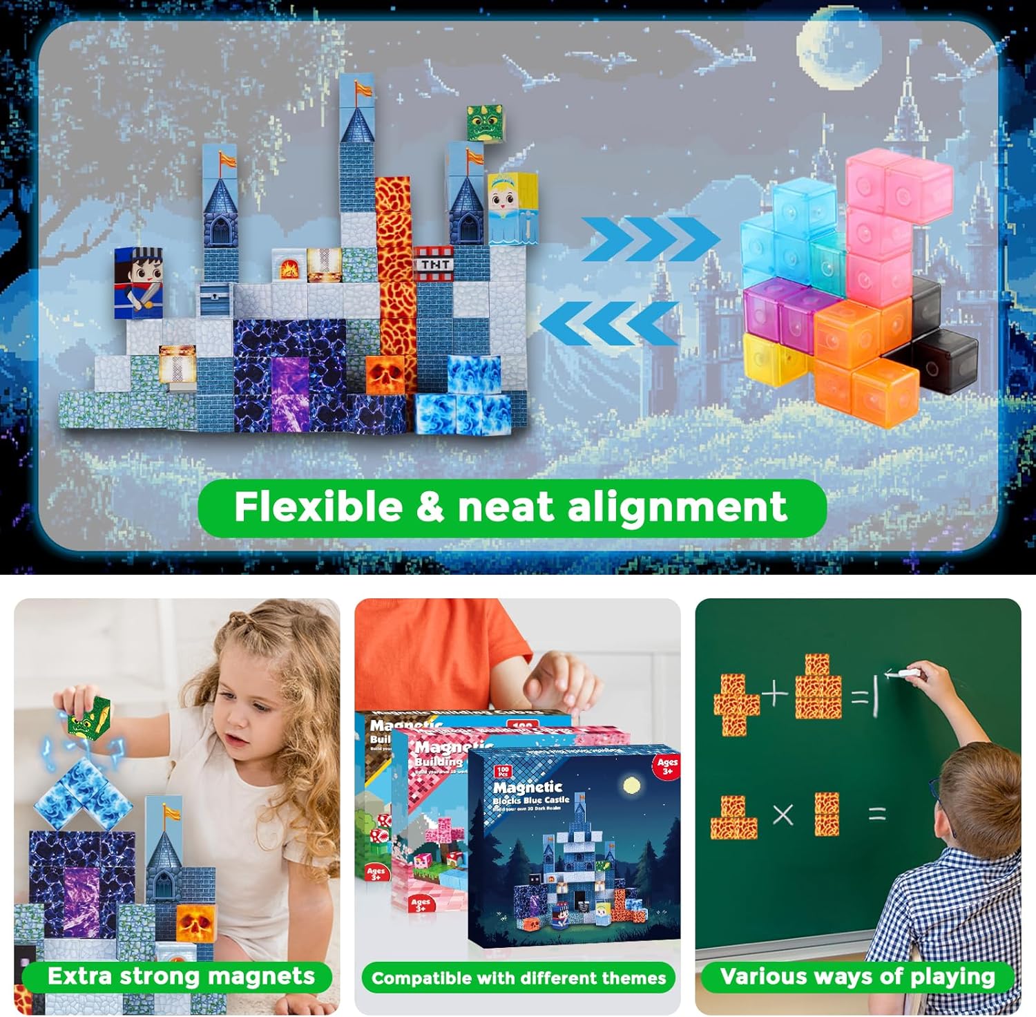 Thumbnail 4 de ToyUnited 100PCS Magnetic Blocks