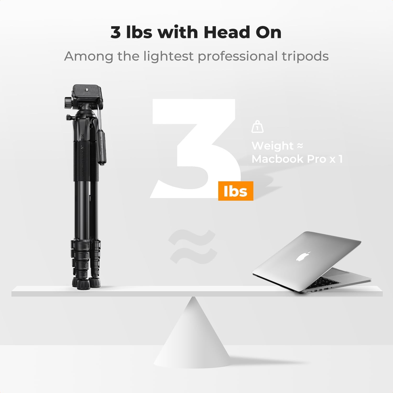 Thumbnail 3 de K&F CONCEPT S255A3 Travel Tripod 75
