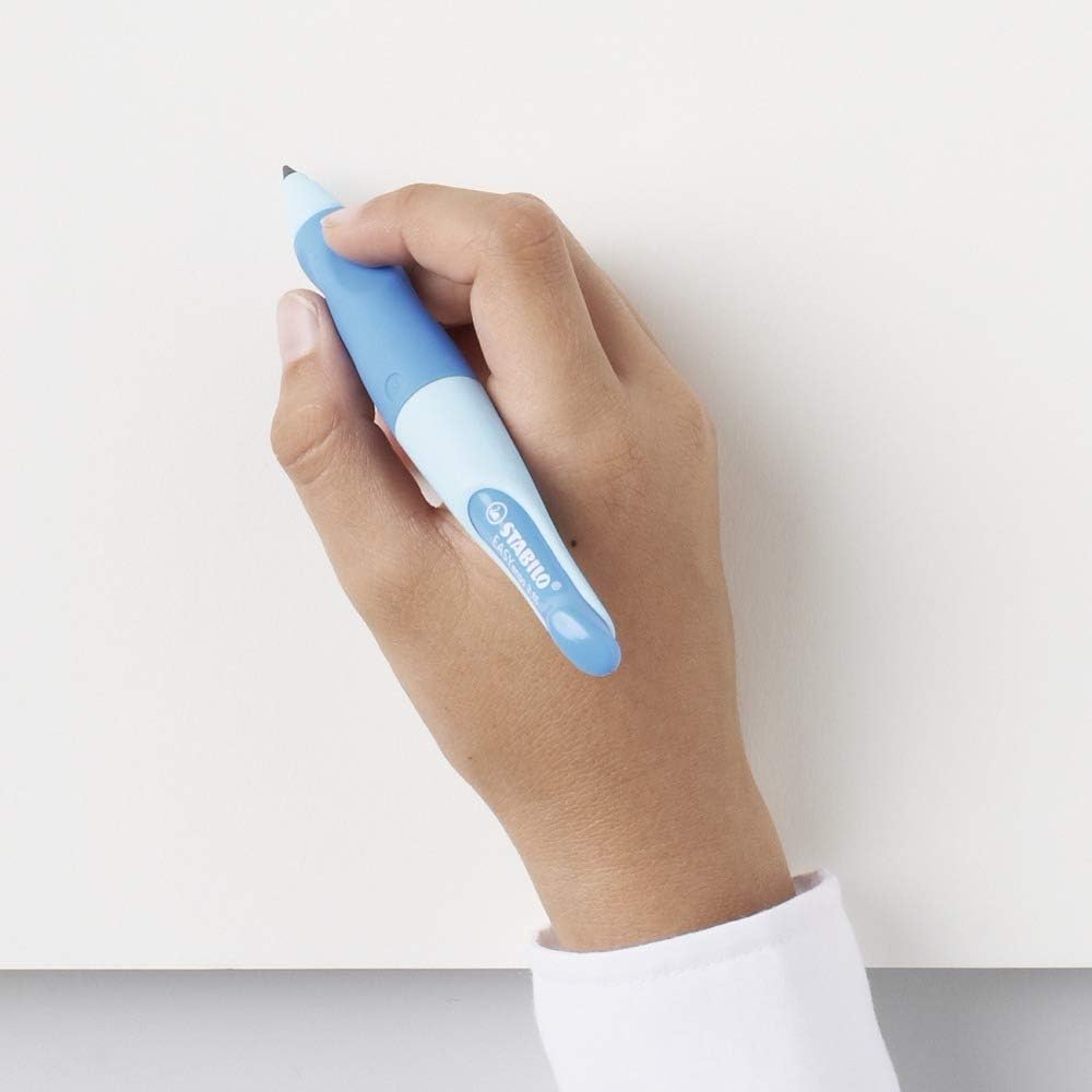Detalle de STABILO EASYergo 3.15 – Ergonomischer Druckbleistift für Rechtshänder, hellblau/dunkelblau, HB-Mine 3,15 mm