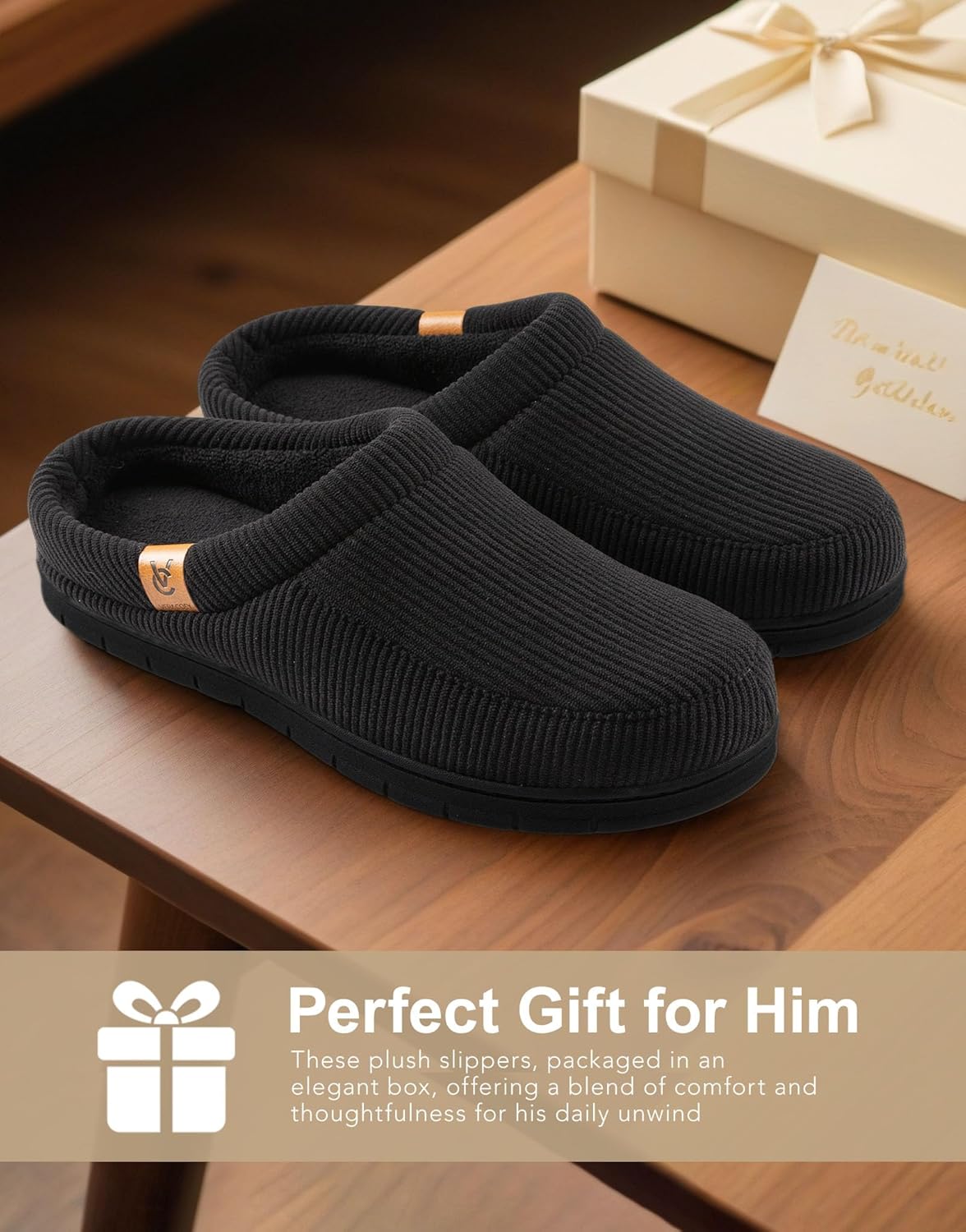 Thumbnail 6 de VeraCosy Men’s Corduroy Moccasin Slippers with Memory Foam Footbed