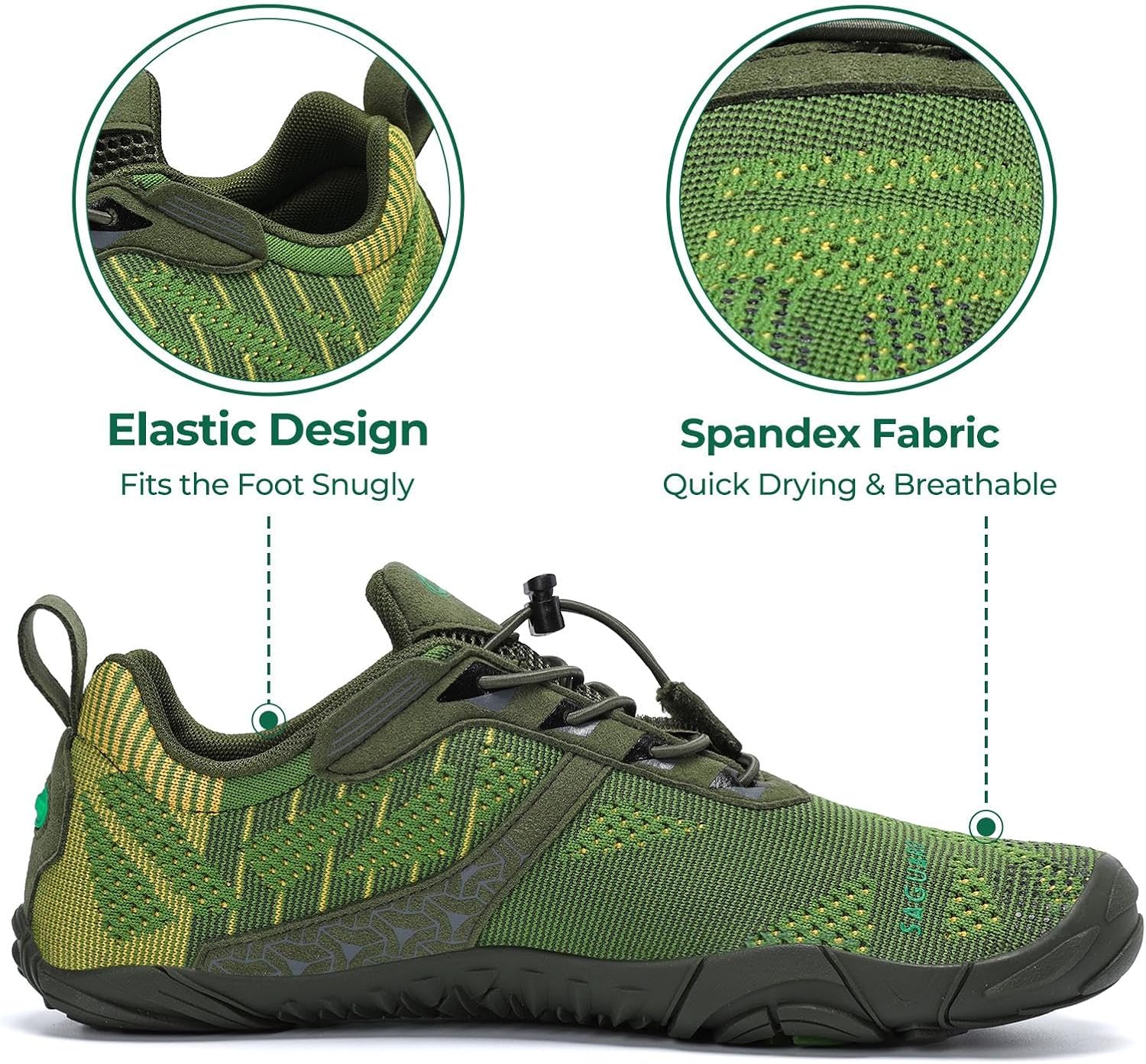 Detalle de SAGUARO Homme/Femme Chaussure Minimaliste Légère et Antidérapante pour Trail et Fitness (GR.35-48 EU)