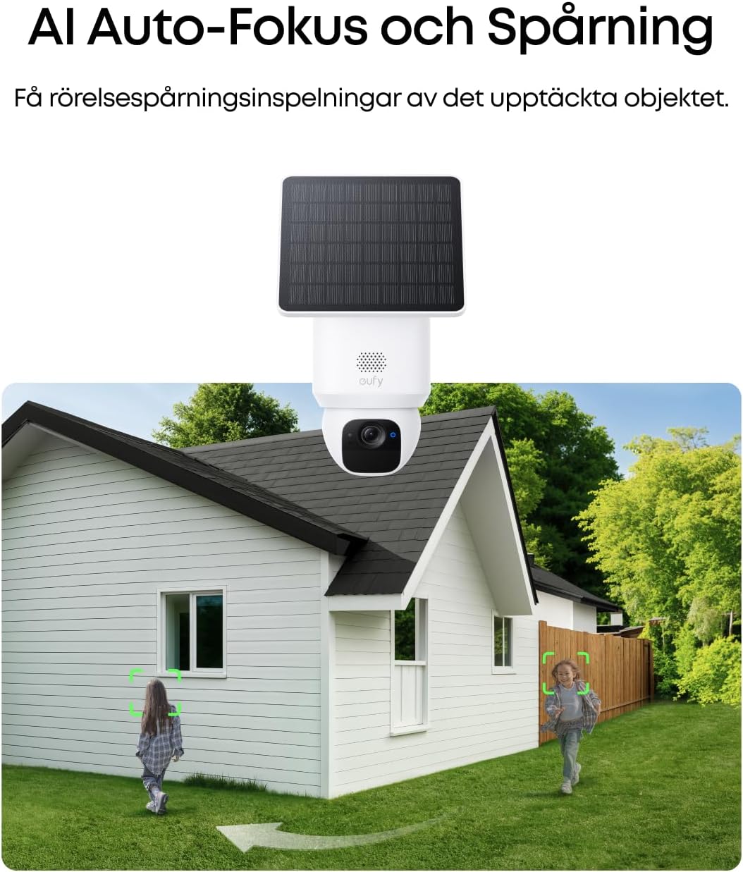 Detalle de eufy SoloCam E30 2-pack – 2K-utomhuskamera med solpanel och 360°-panorering