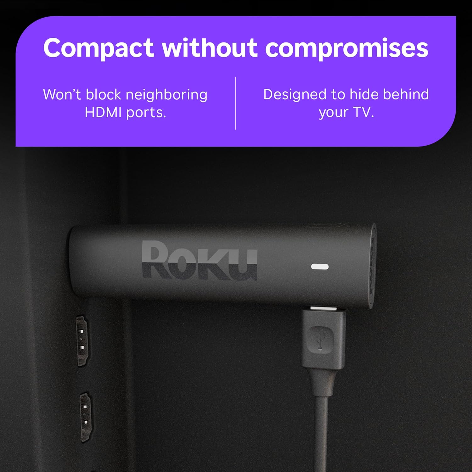Detalle de Roku Streaming Stick 4K with Voice Remote - HDR10+ & Dolby Vision