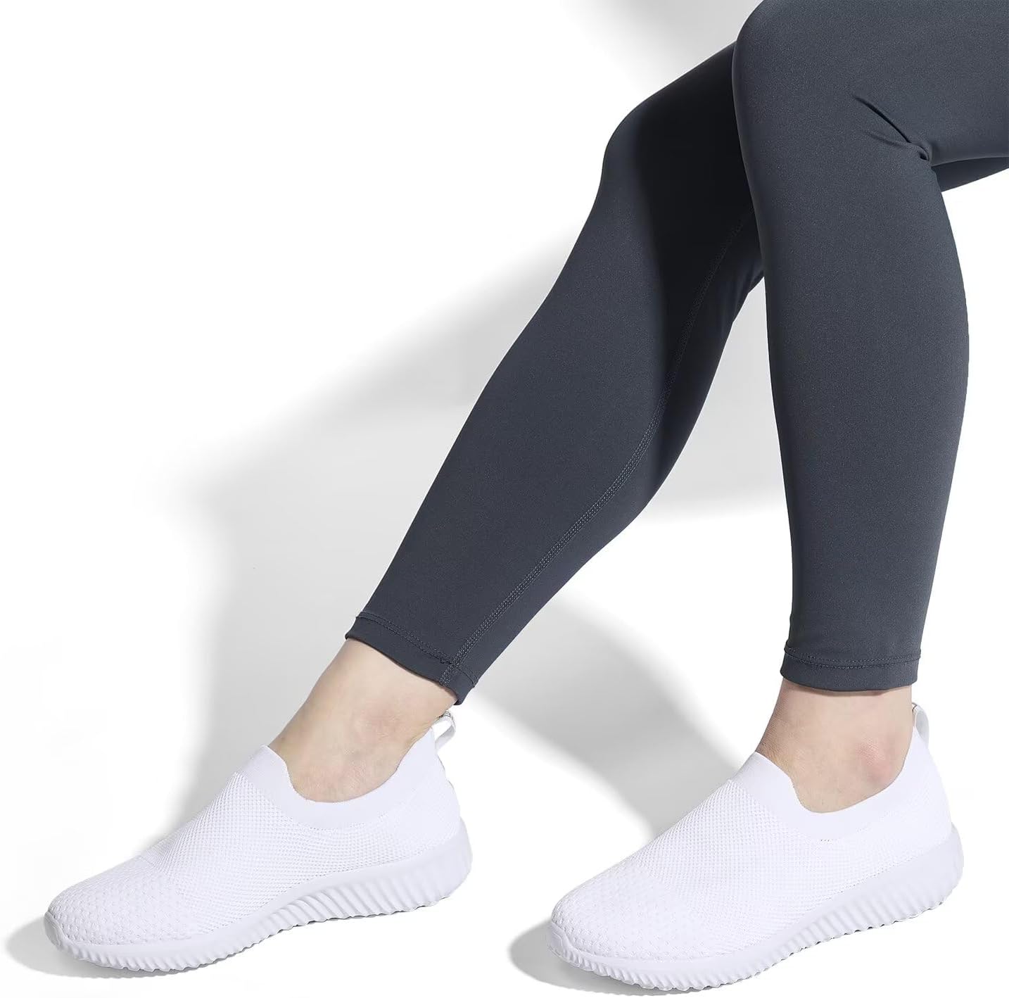 Detalle de TIOSEBON Women's Slip On Trainers: Comfortable Memory Foam Sneakers with Breathable Mesh