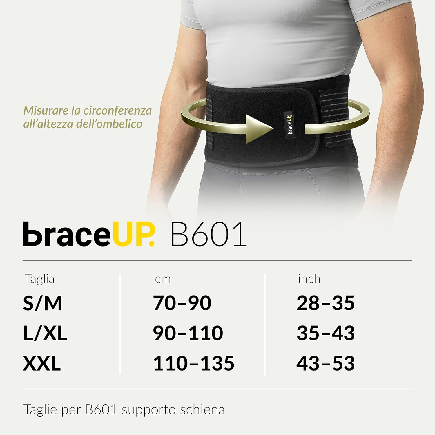 Thumbnail 5 de BraceUP Fascia Lombare con doppia regolazione e 8 stecche – tutore ortopedico lombare L/XL (90-110 cm)