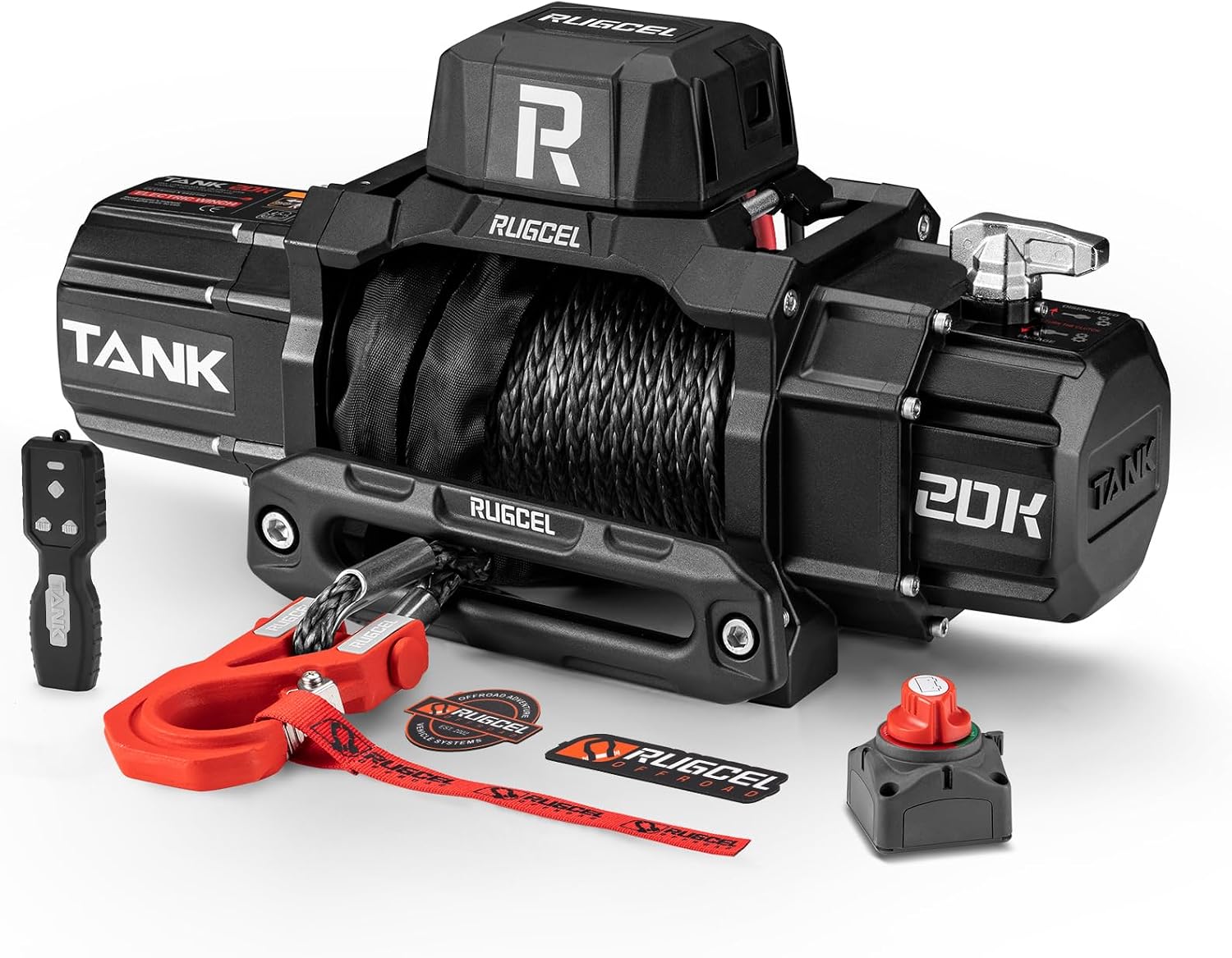 Detalle de RUGCEL WINCH 20000lb 12V Heavy Duty Truck Winch